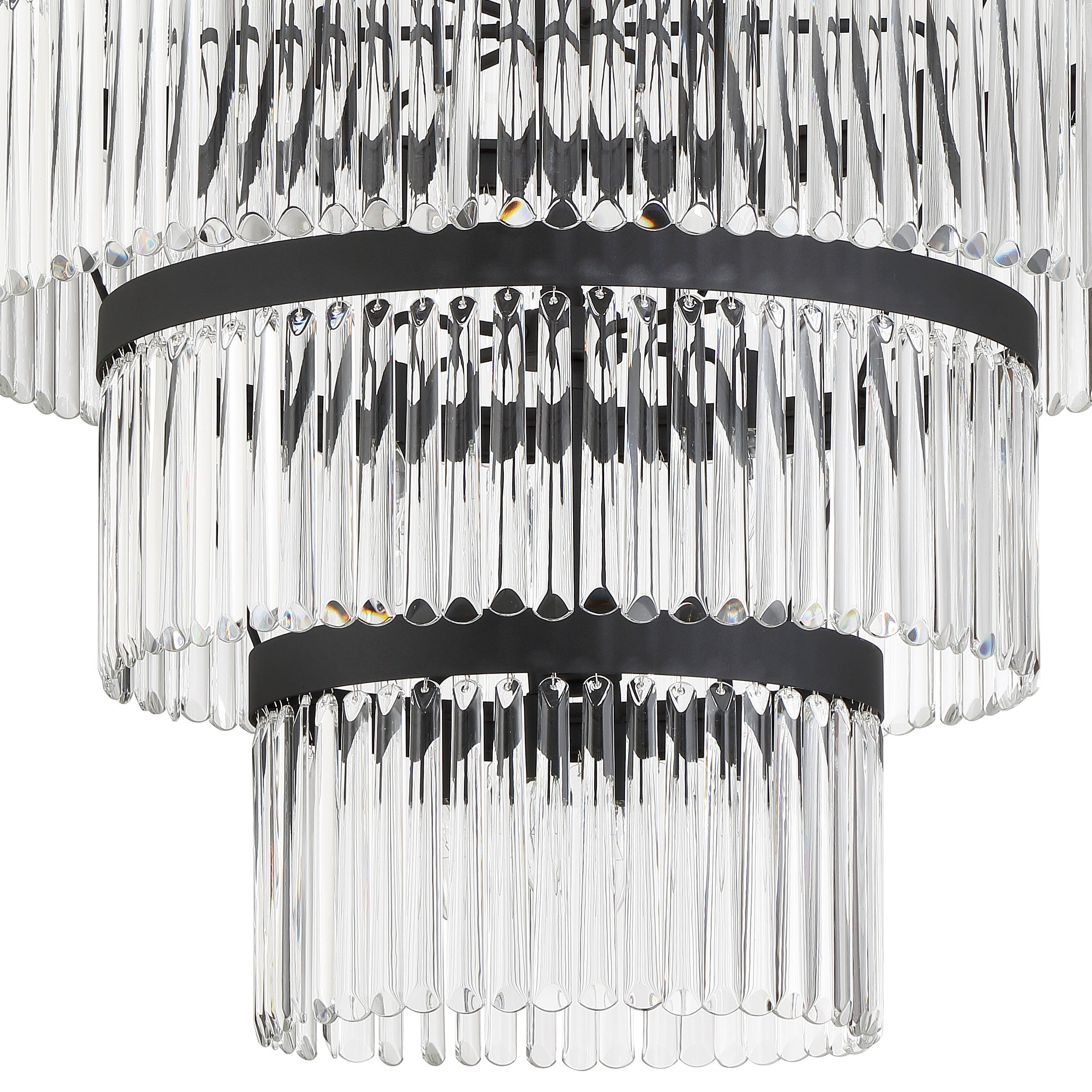 Crystorama Emory EMO-5409-BF – 40 Inch – 22 Light – Chandelier – Black Forged – Damp Rated