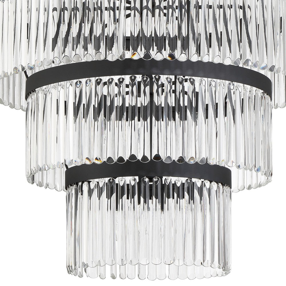 Crystorama EMORY EMO-5409-BF Chandelier Contemporary - Black Forged