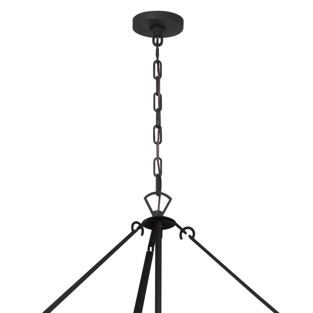 Crystorama EMORY EMO-5409-BF Chandelier Contemporary - Black Forged