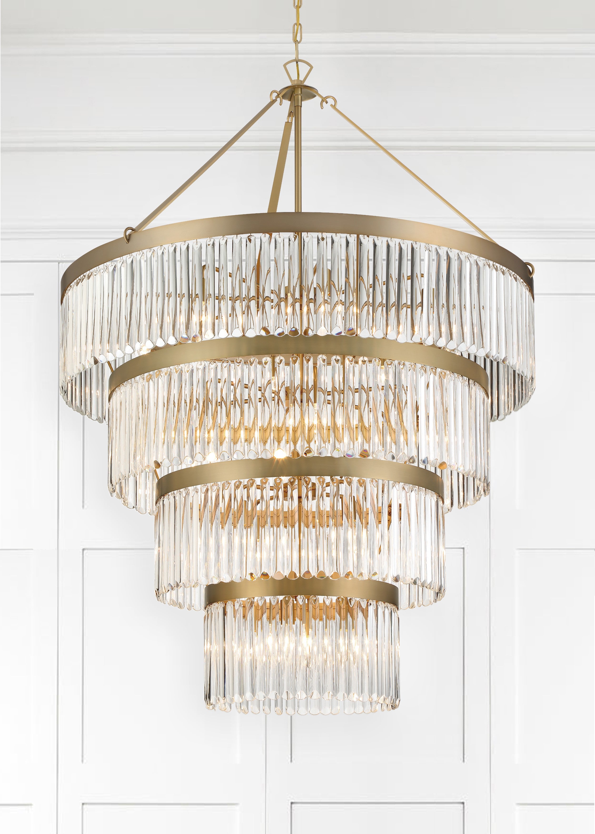 Crystorama Emory EMO-5409-MG – 40 Inch – 22 Light – Chandelier – Modern Gold – Damp Rated