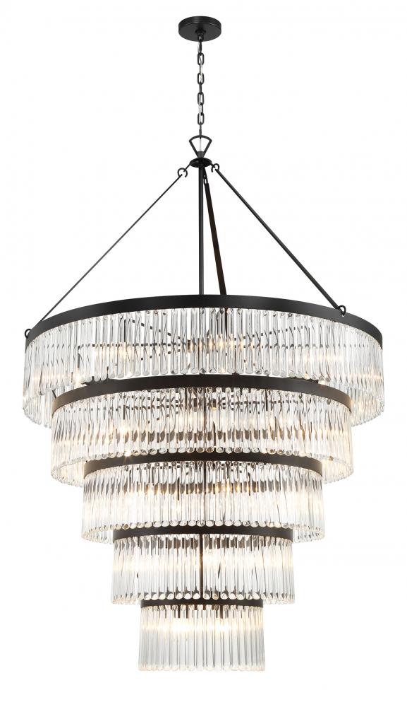 Crystorama EMORY EMO-5430-BF Chandelier - Black Forged