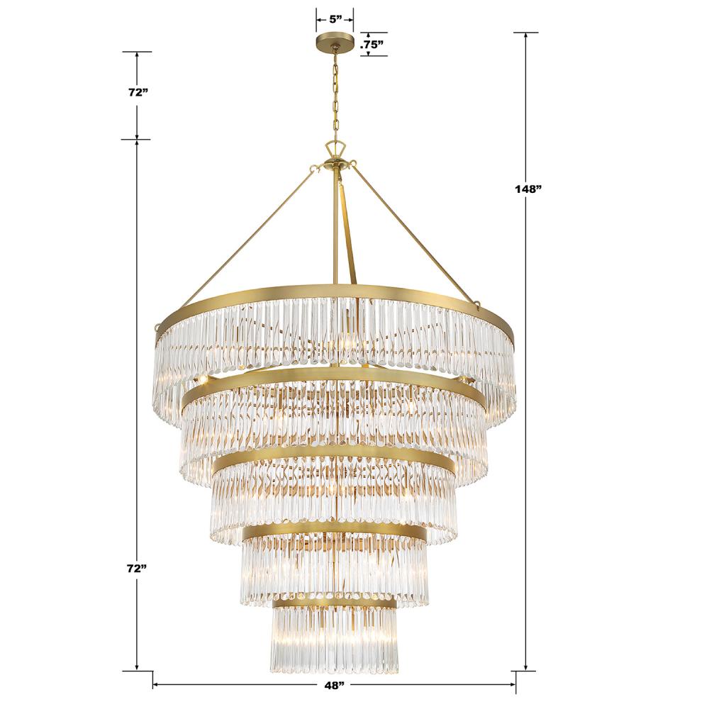 Crystorama EMORY EMO-5430-MG Chandelier Modern - Modern Gold