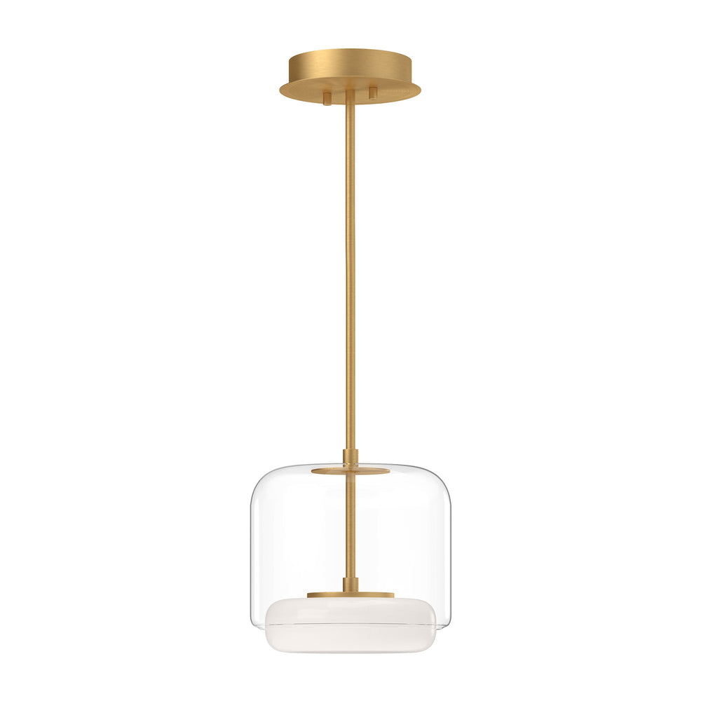 Kuzco PD70610-CL/BG Enkel 10-in LED Pendant, Clear/Brushed Gold