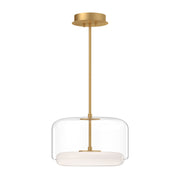 Enkel 15-in Clear/Brushed Gold LED Pendant