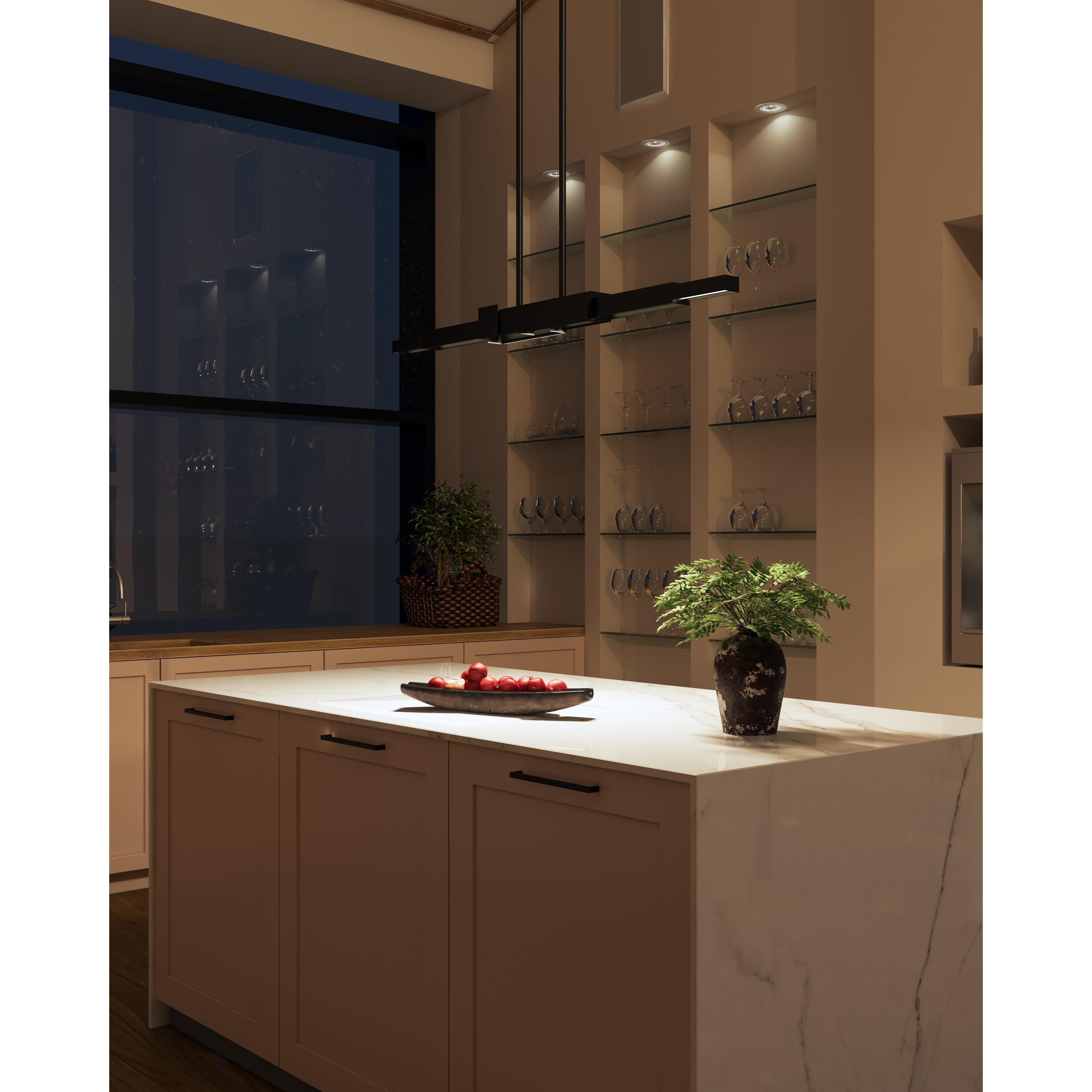 Enzo 60-in Black LED Linear Pendant