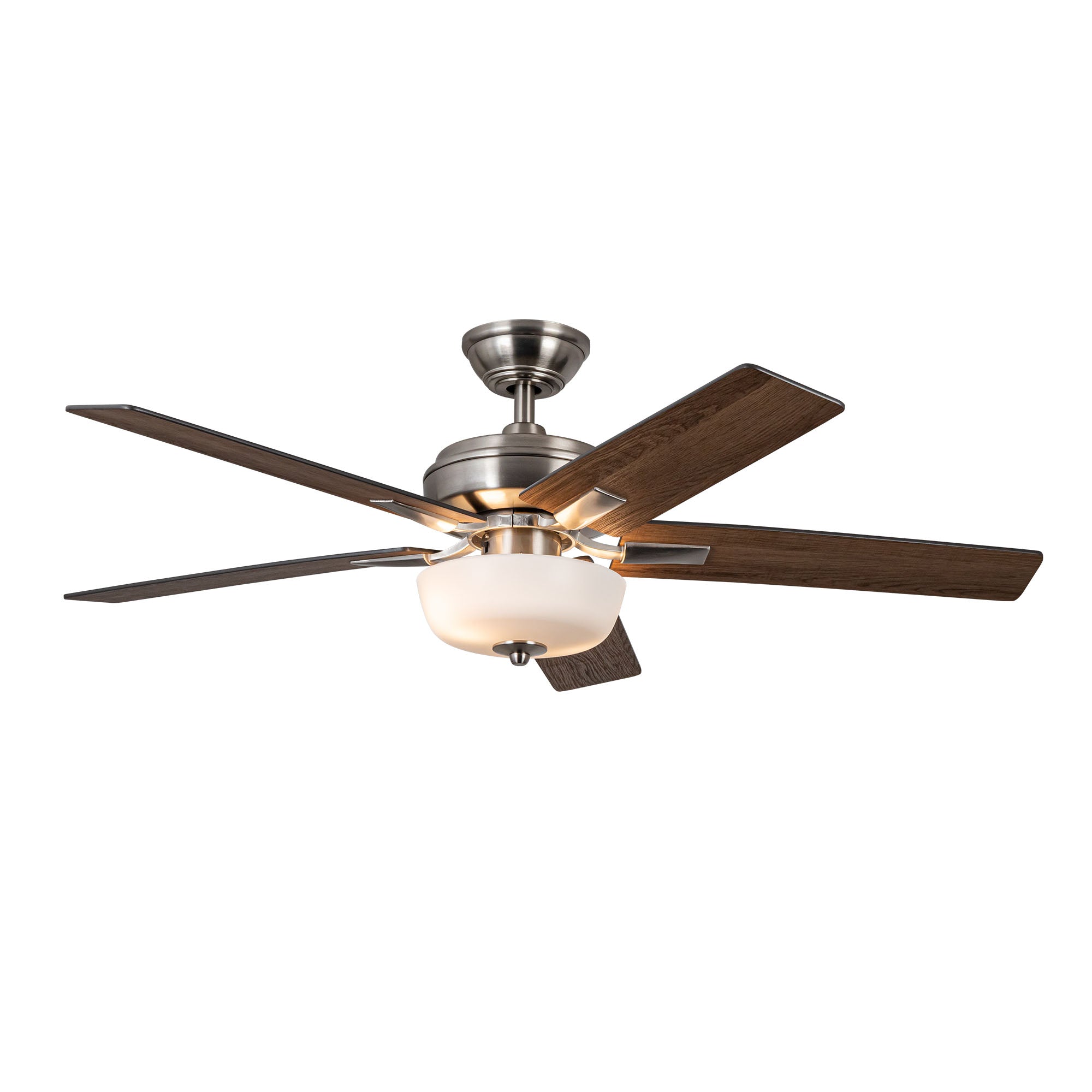 Erikson 52-in Brushed Nickel FAN + LED KIT with Bulb Ceiling Fan