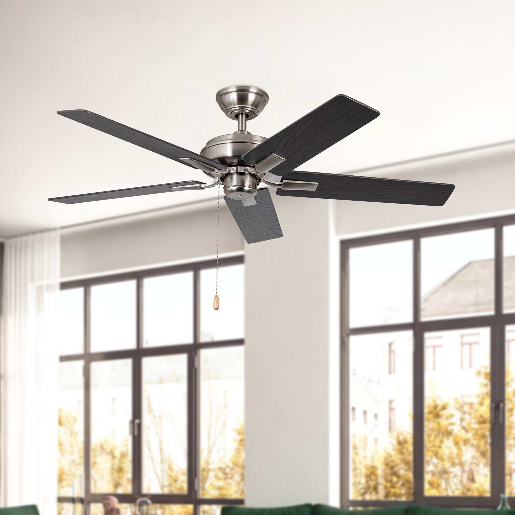 Erikson 52-in Brushed Nickel FAN Ceiling Fan