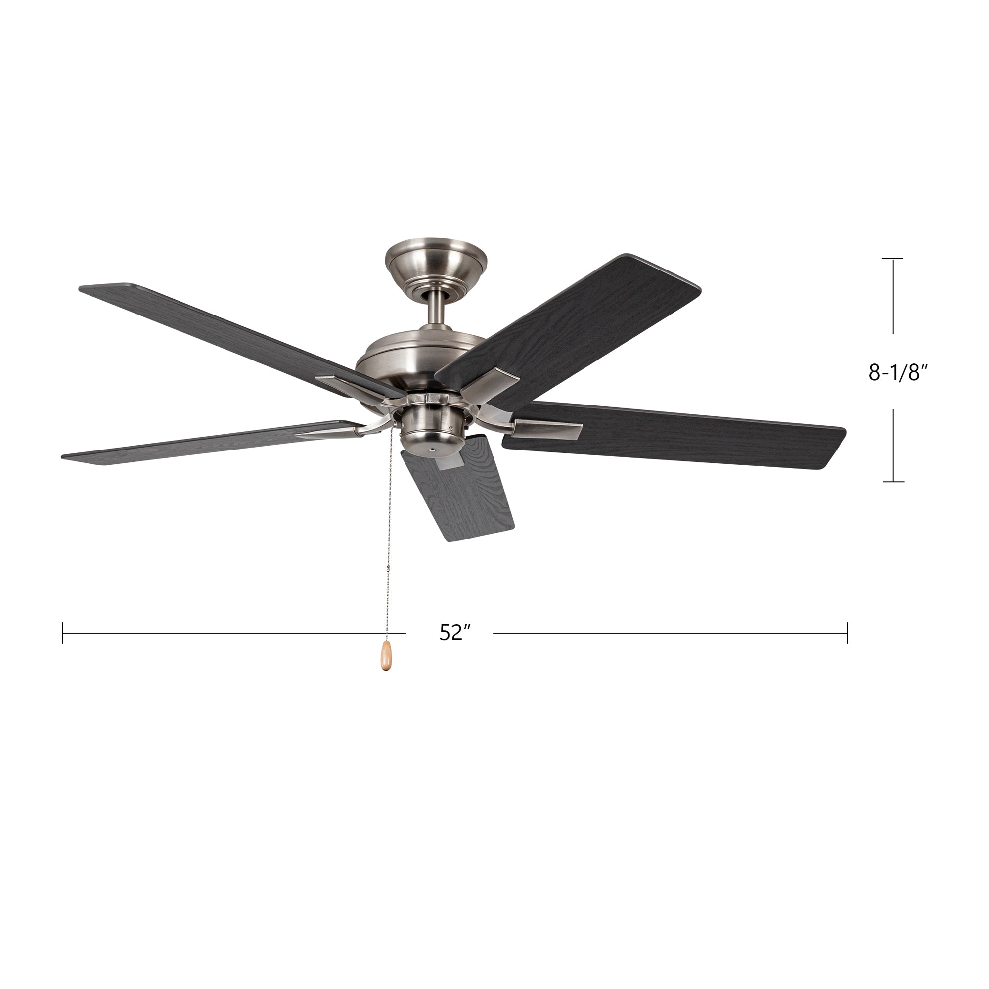 Erikson 52-in Matte Black FAN Ceiling Fan