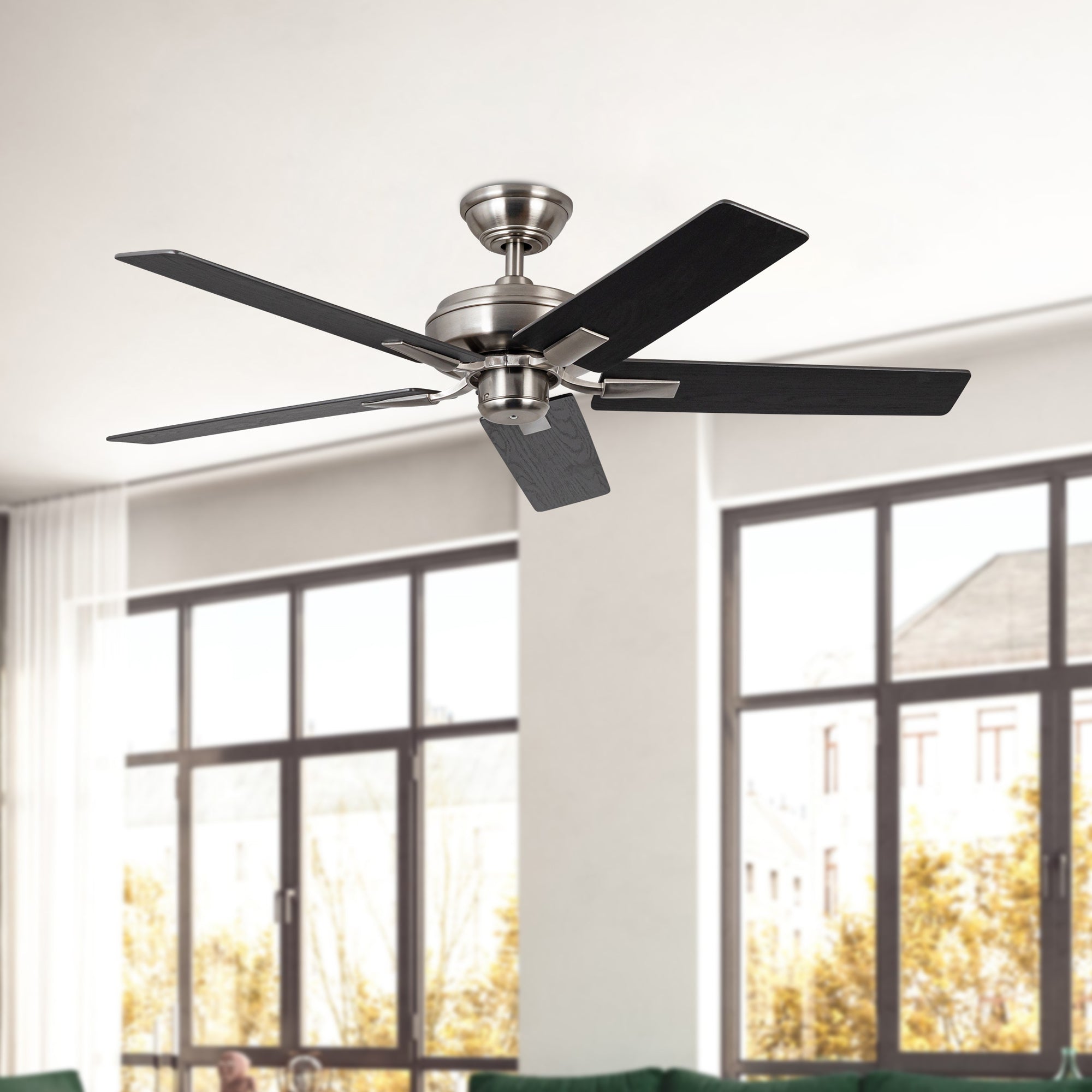 Erikson 52-in Brushed Nickel FAN Ceiling Fan
