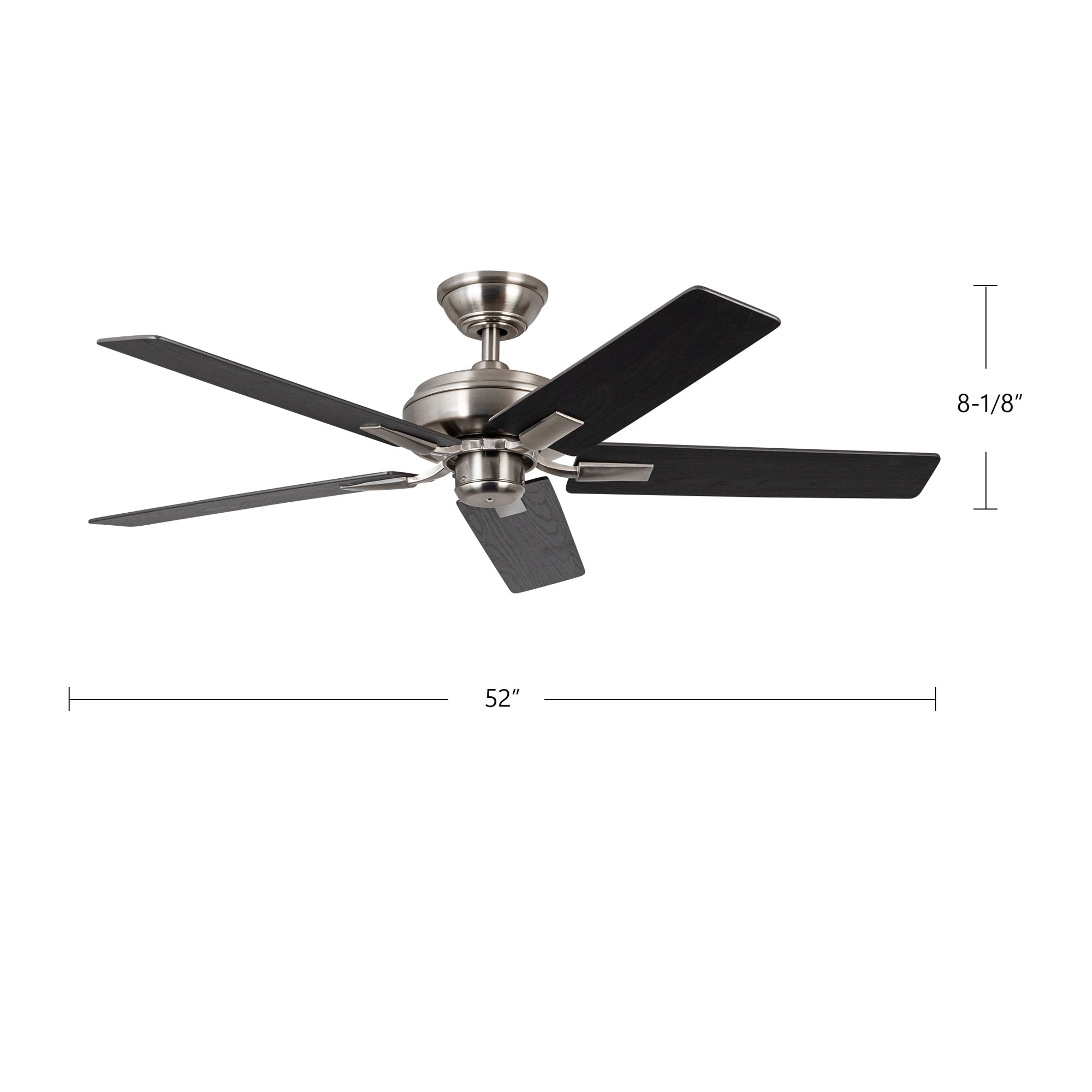 Erikson 52-in Matte Black FAN Ceiling Fan