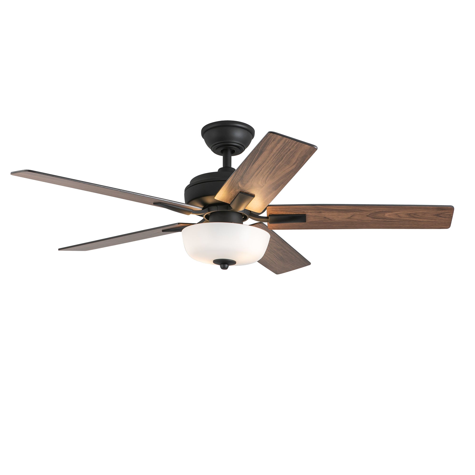 Erikson 52-in Matte Black FAN + LED KIT with Bulb Ceiling Fan