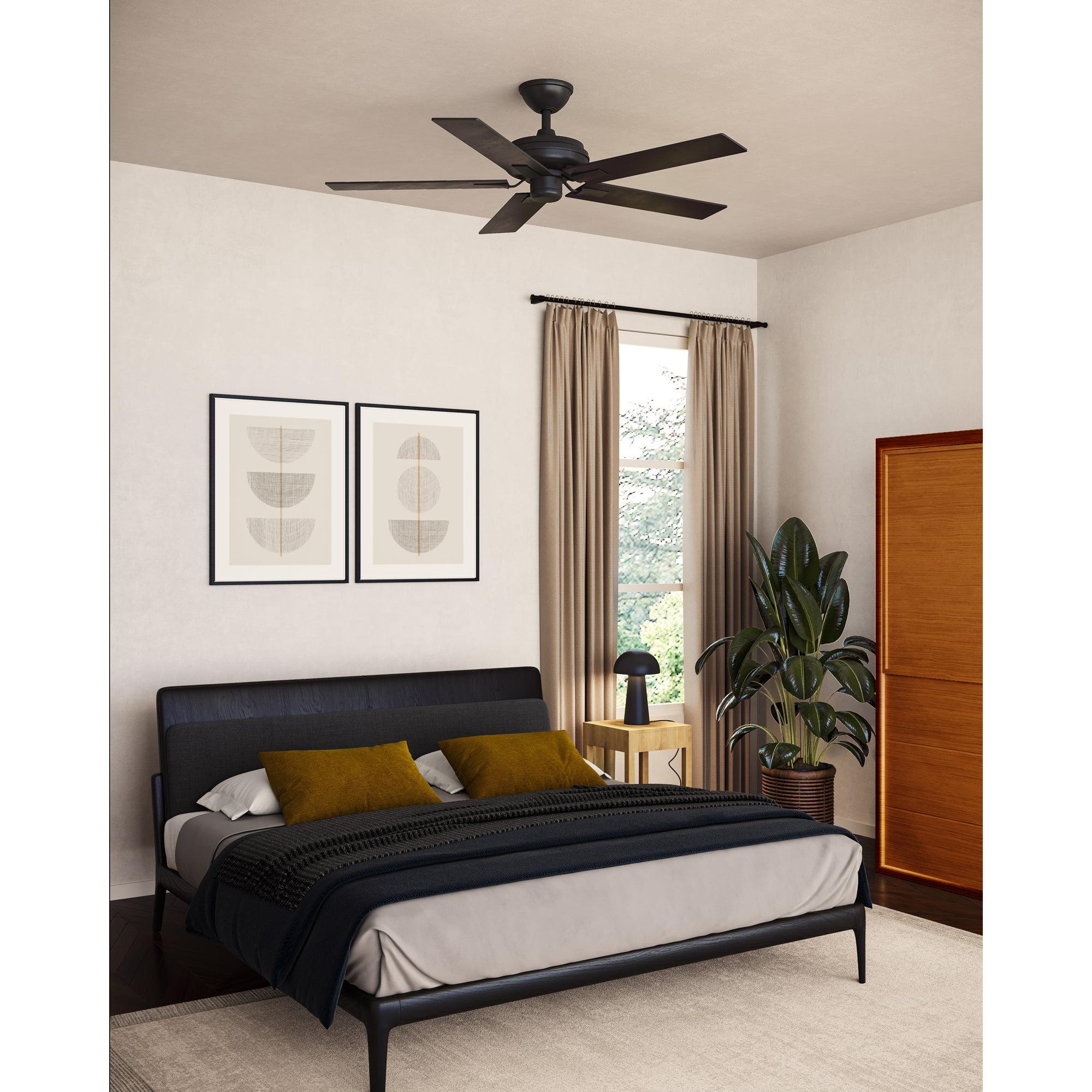 Erikson 52-in Matte Black FAN Ceiling Fan