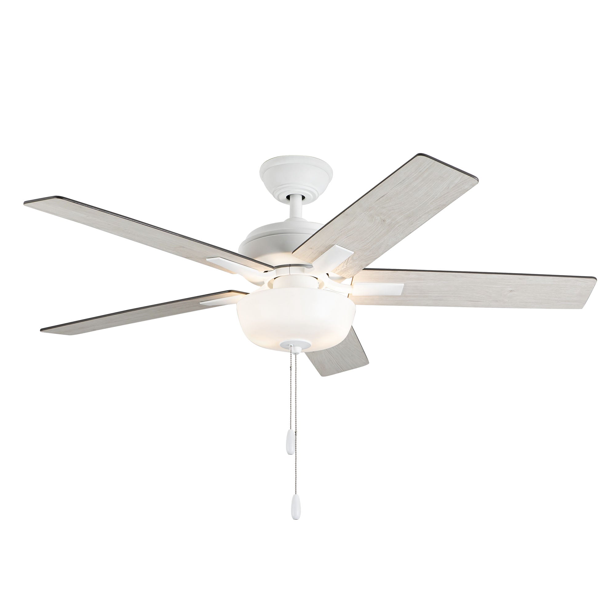 Erikson 52-in White FAN + LED KIT with Bulb Ceiling Fan