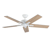 Kuzco Lighting CF78752-WH-NLW Erikson Ceiling Fan, 52-in, Reversible Blades, White