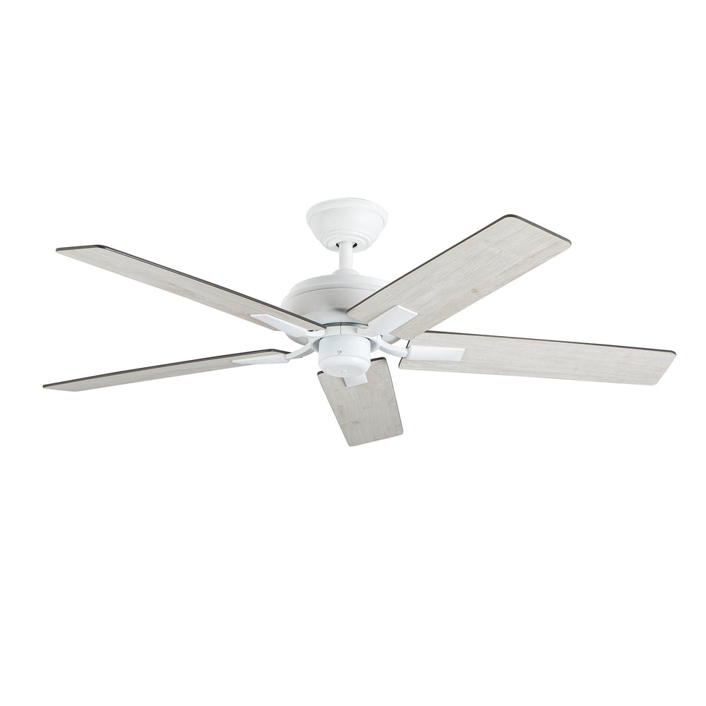 Kuzco Lighting CF78752-WH-NLW Erikson Ceiling Fan, 52-in, Reversible Blades, White