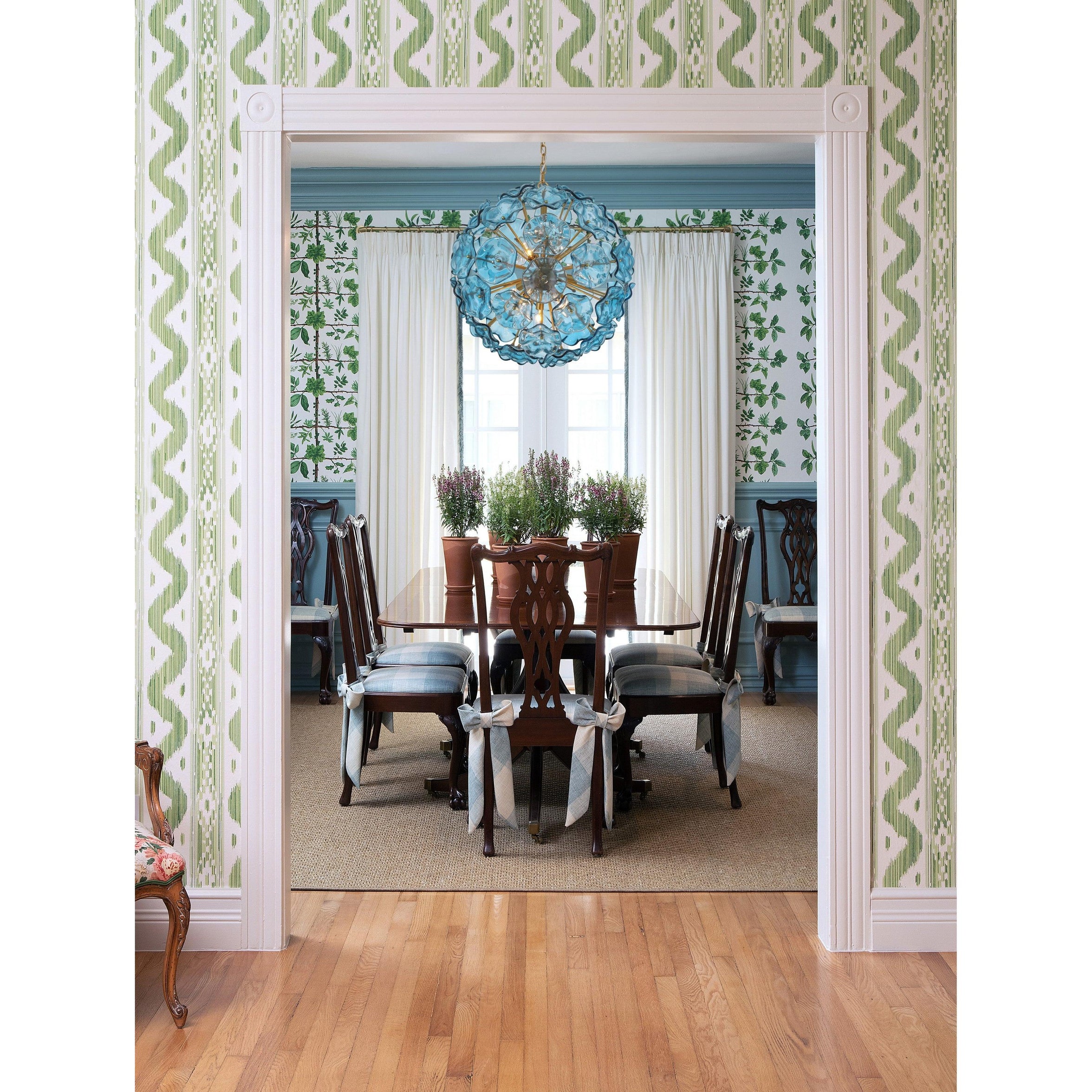 Crystorama Esme ESM-4006-AG-BL – 22.5 Inch – 9 Light – Pendant Light – Aged Brass – Dry Rated