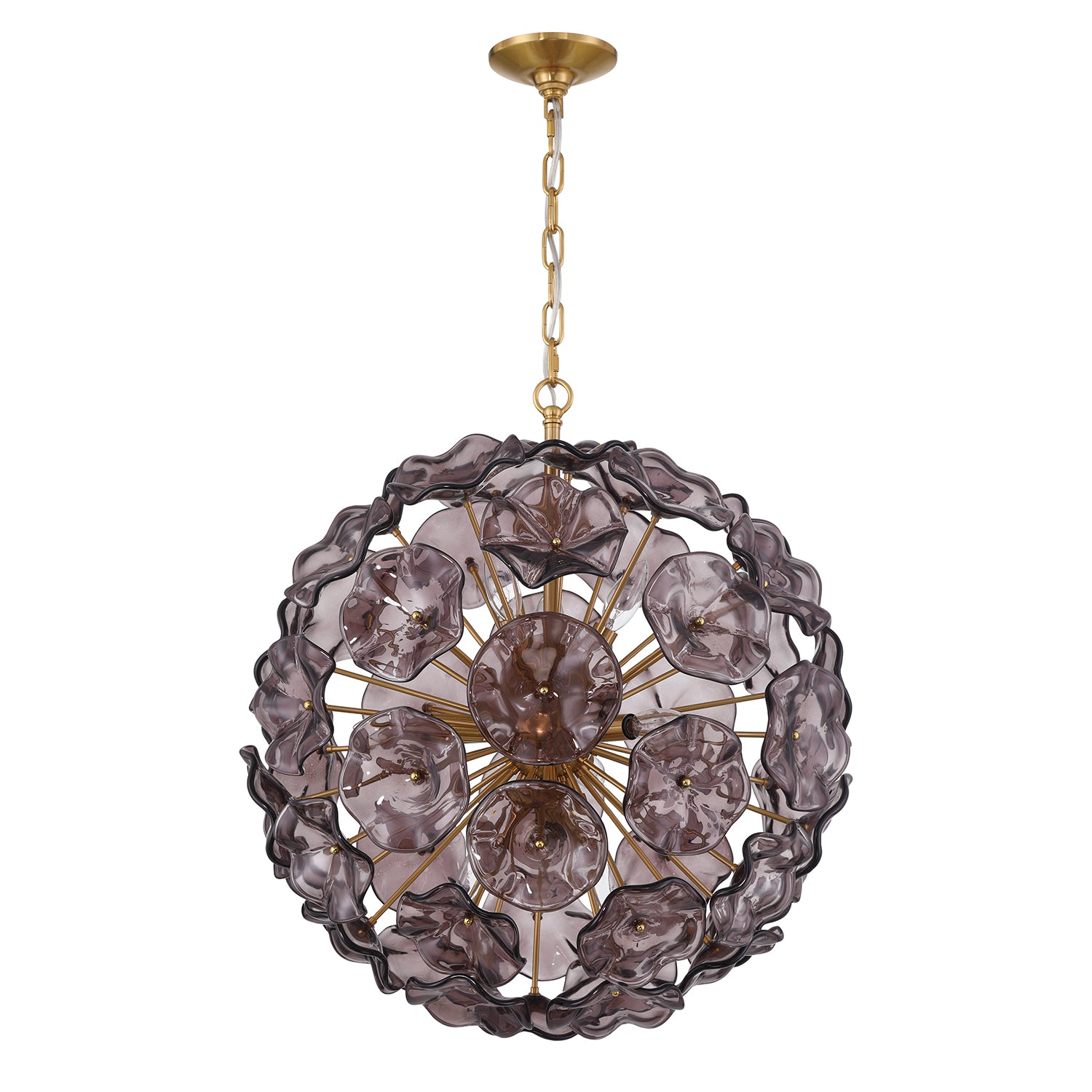 Crystorama Esme ESM-4006-AG-SM – 22.5 Inch – 9 Light – Pendant Light – Aged Brass – Dry Rated