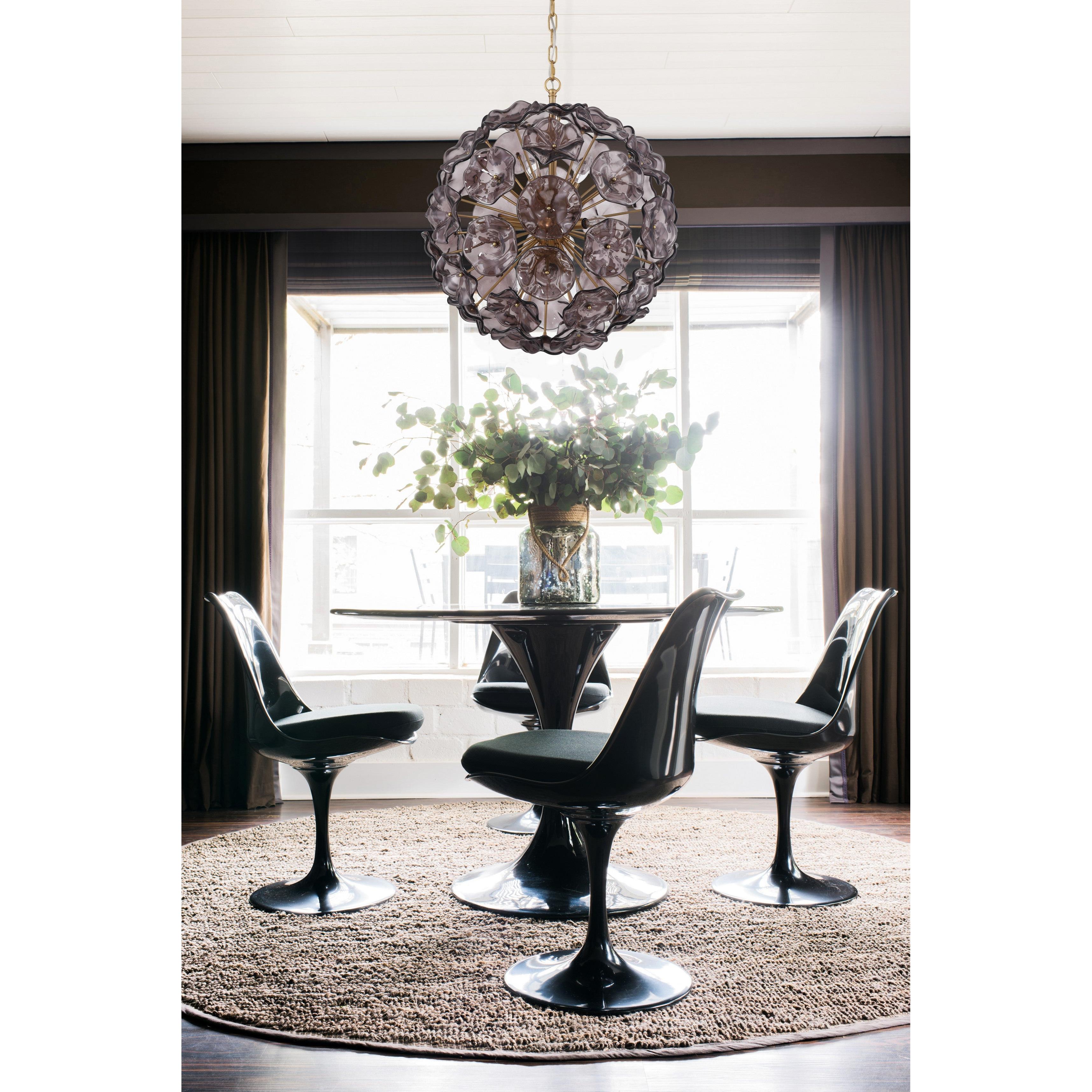 Crystorama Esme ESM-4006-AG-SM – 22.5 Inch – 9 Light – Pendant Light – Aged Brass – Dry Rated