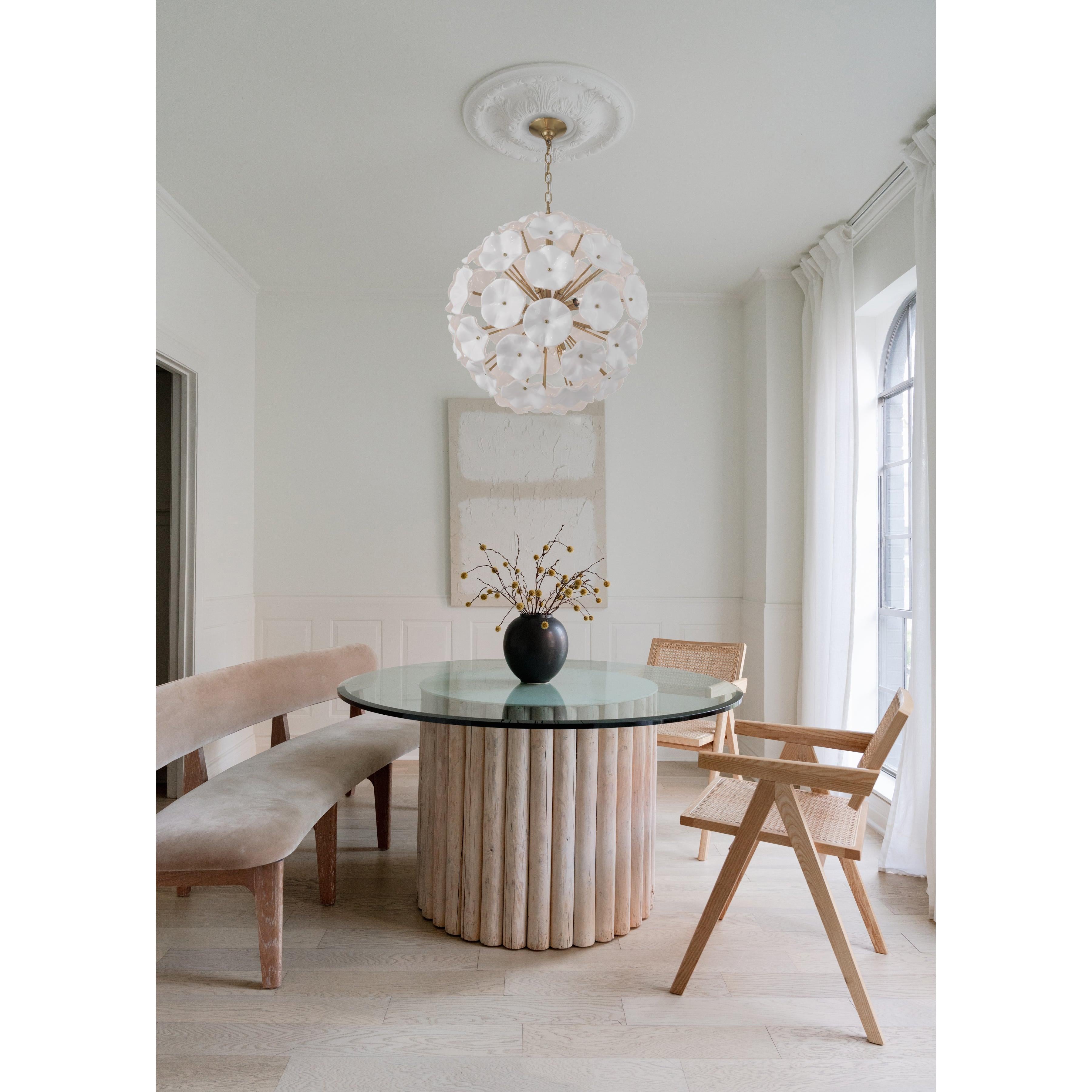 Crystorama Esme ESM-4006-AG-WH – 22.5 Inch – 9 Light – Pendant Light – Aged Brass – Dry Rated