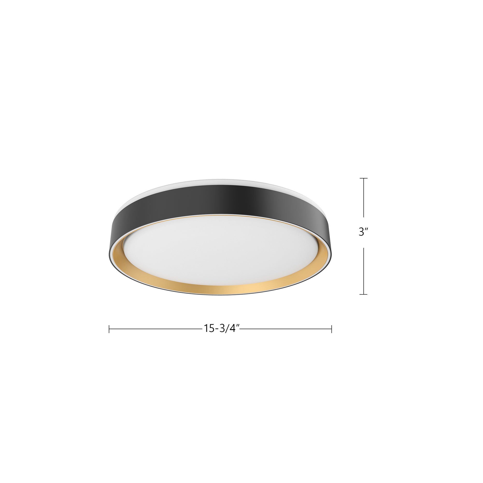 Essex 16-in White/Walnut LED Flush Mount