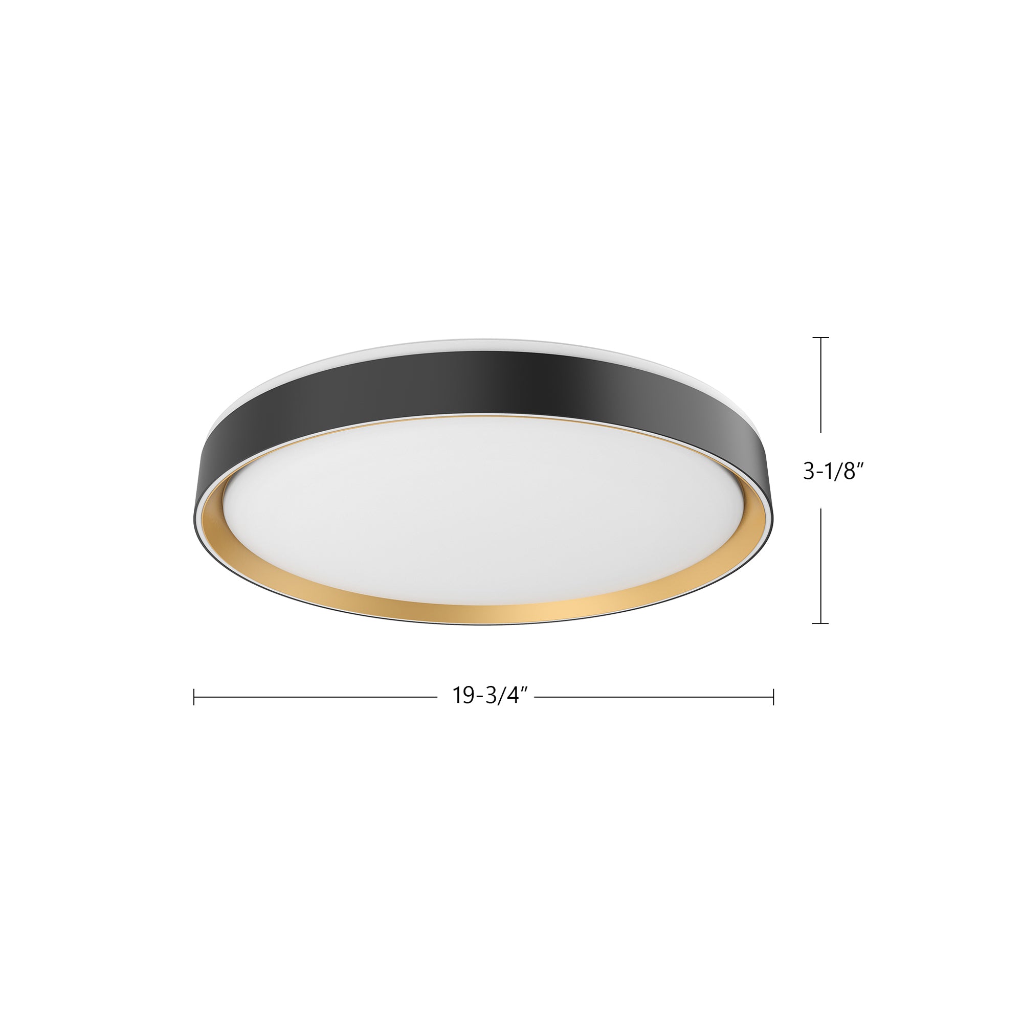 Essex 20-in White/Black LED Flush Mount