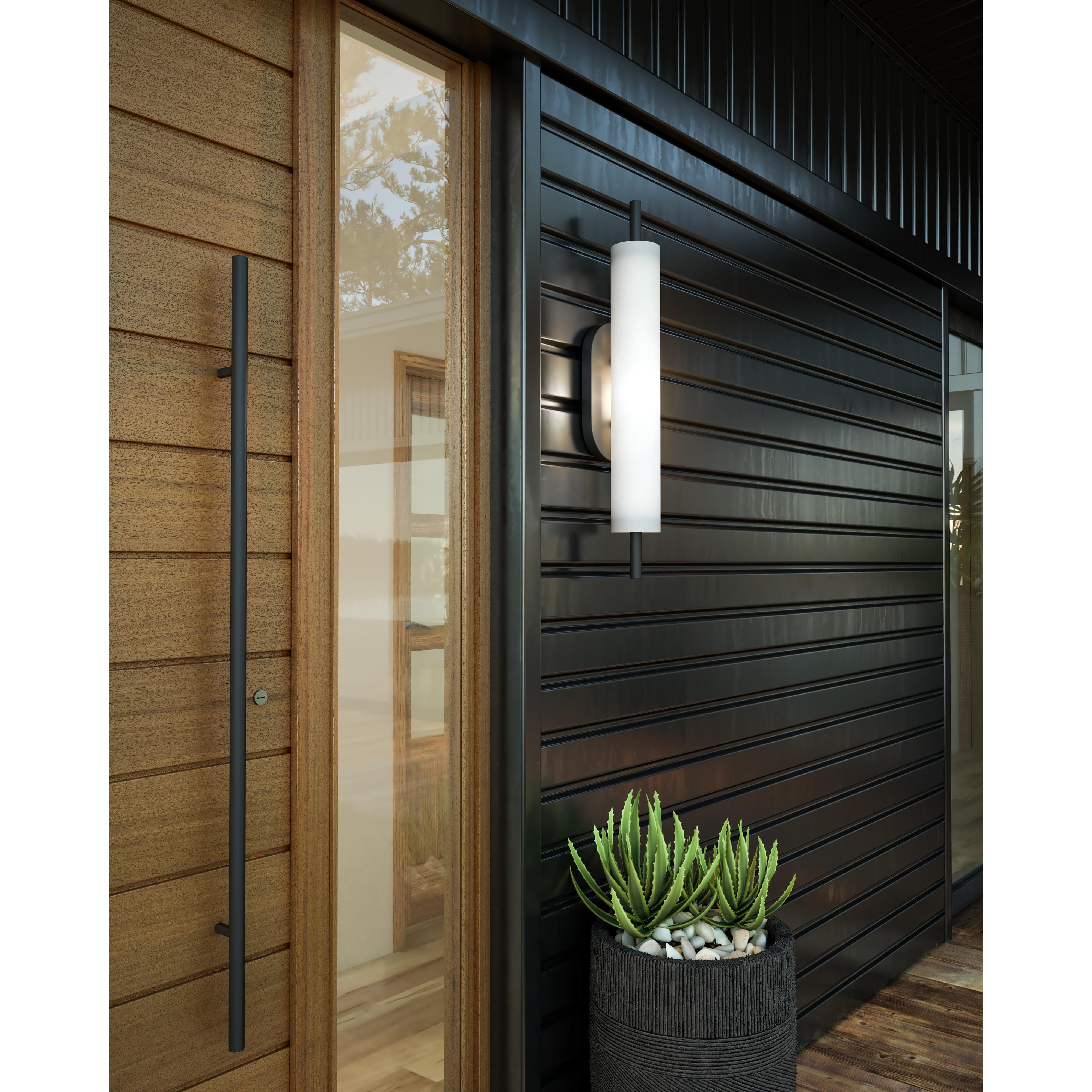 Estes 24-in Black LED Exterior Wall Sconce