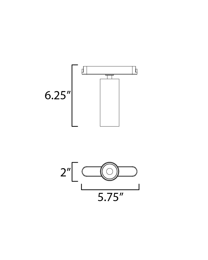 Continuum 2 Inch Track Light – White – ETL21211-WT