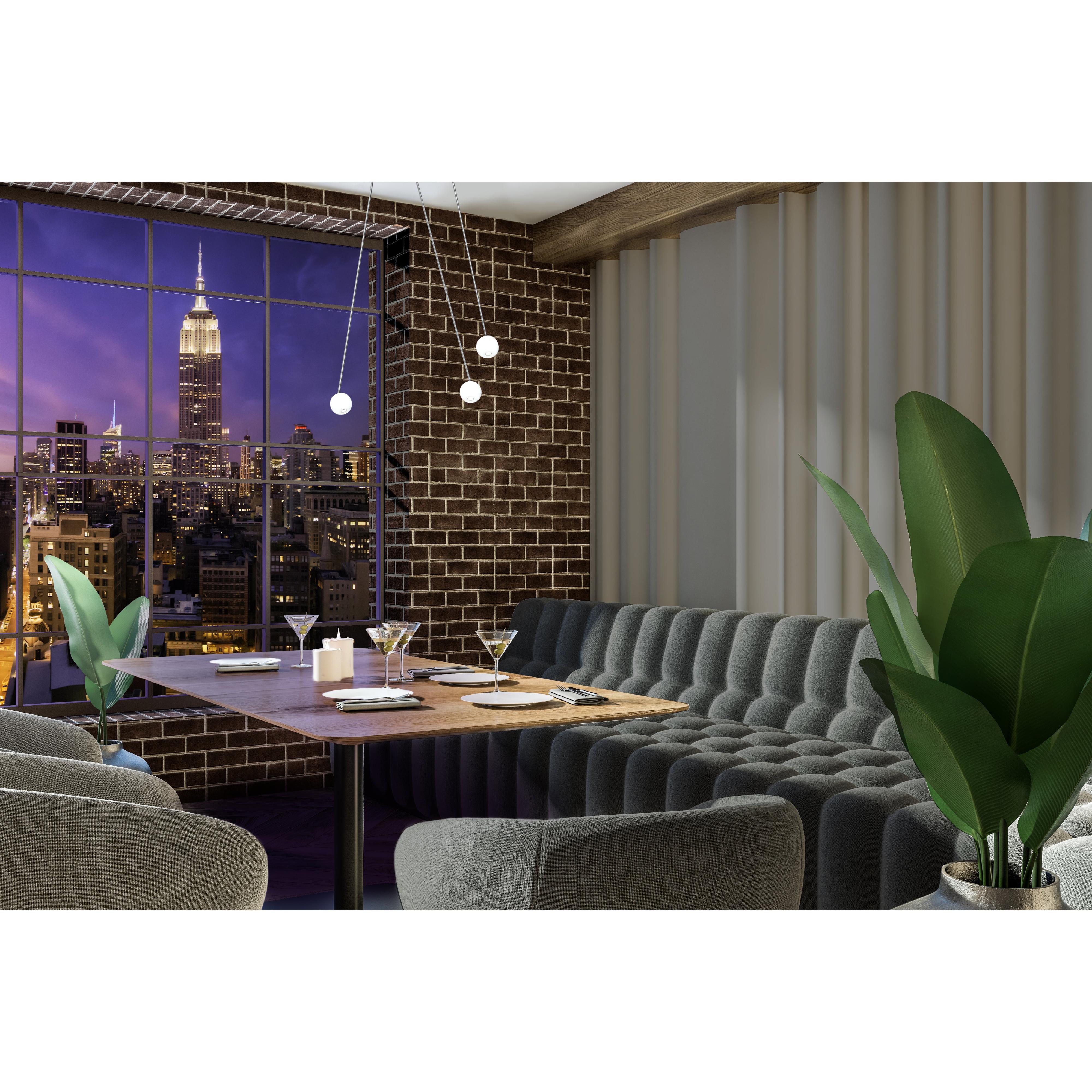 Europa 3 Head White LED Multi Pendant