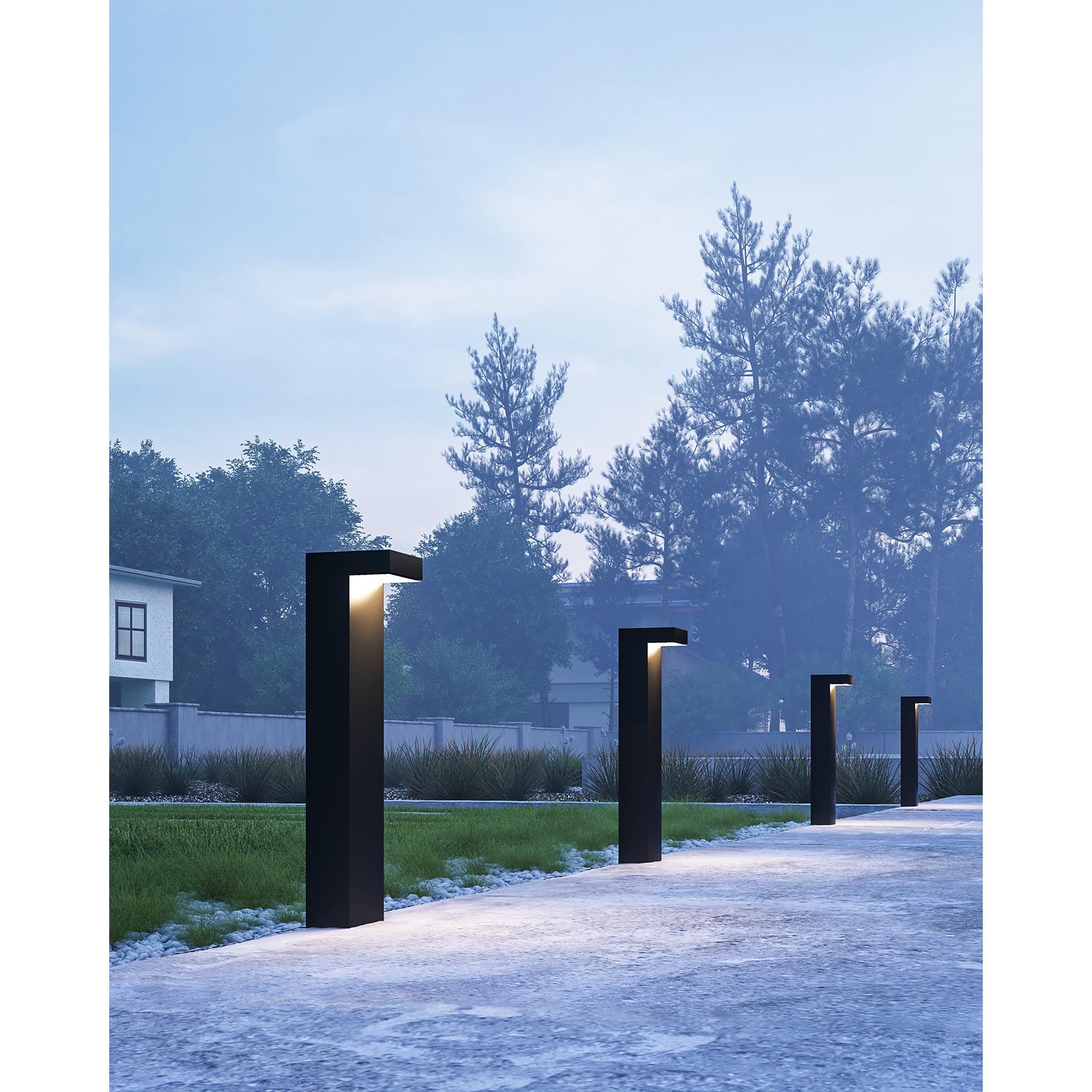 Evans 24-in Black LED Exterior Bollard