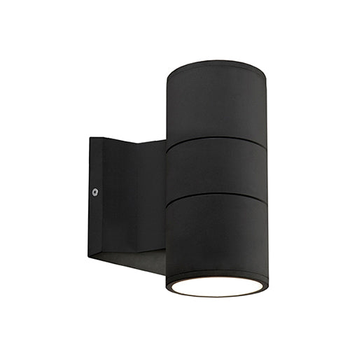 Lund 7-in Black LED Exterior Wall Sconce