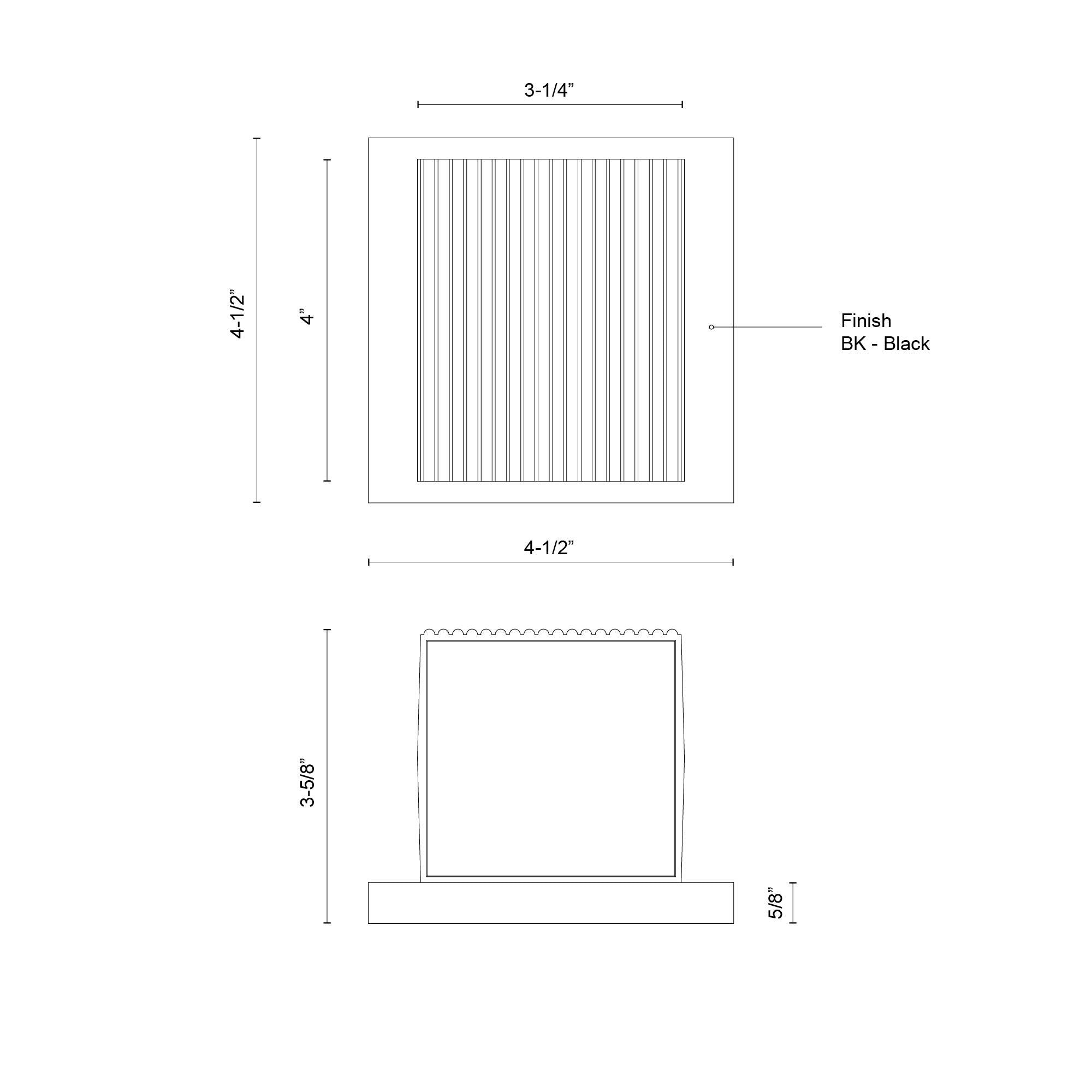 Mavis 4-in Black LED Exterior Wall Sconce