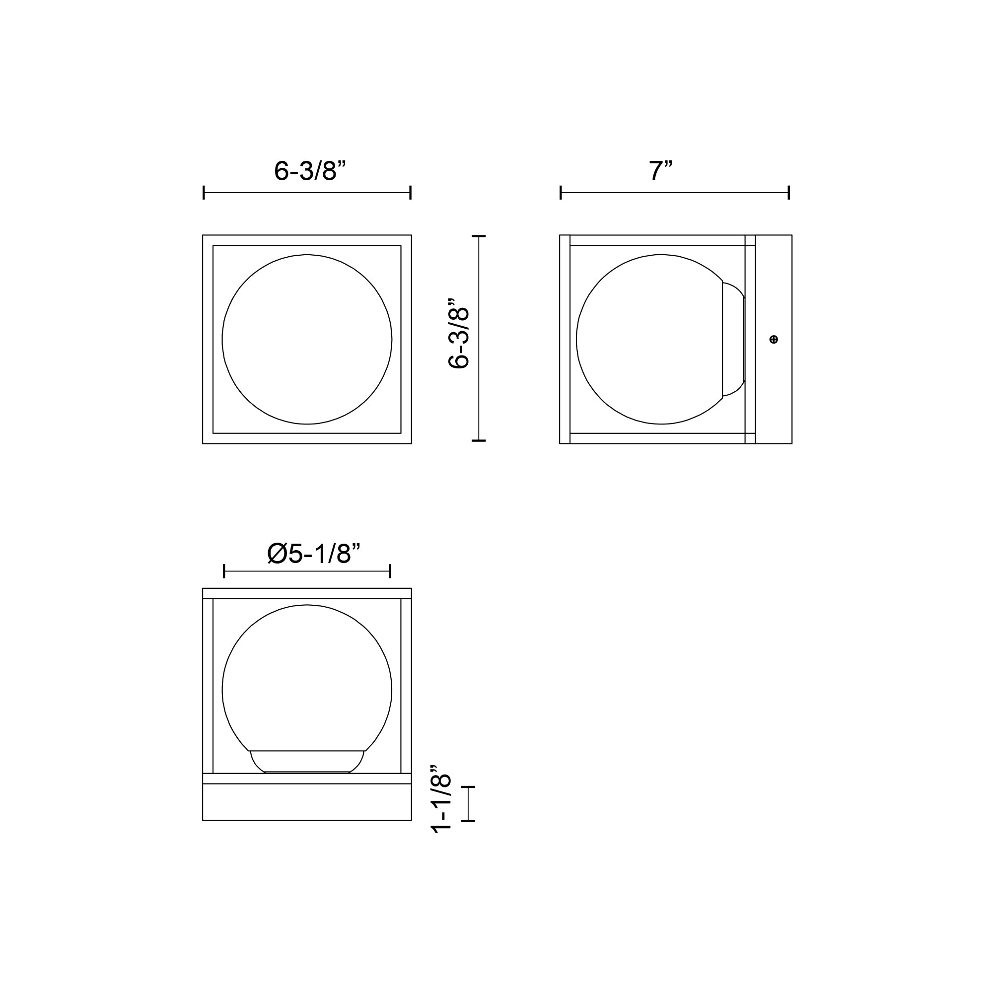 Amelia 6-in Black 1 Light Exterior Wall Sconce