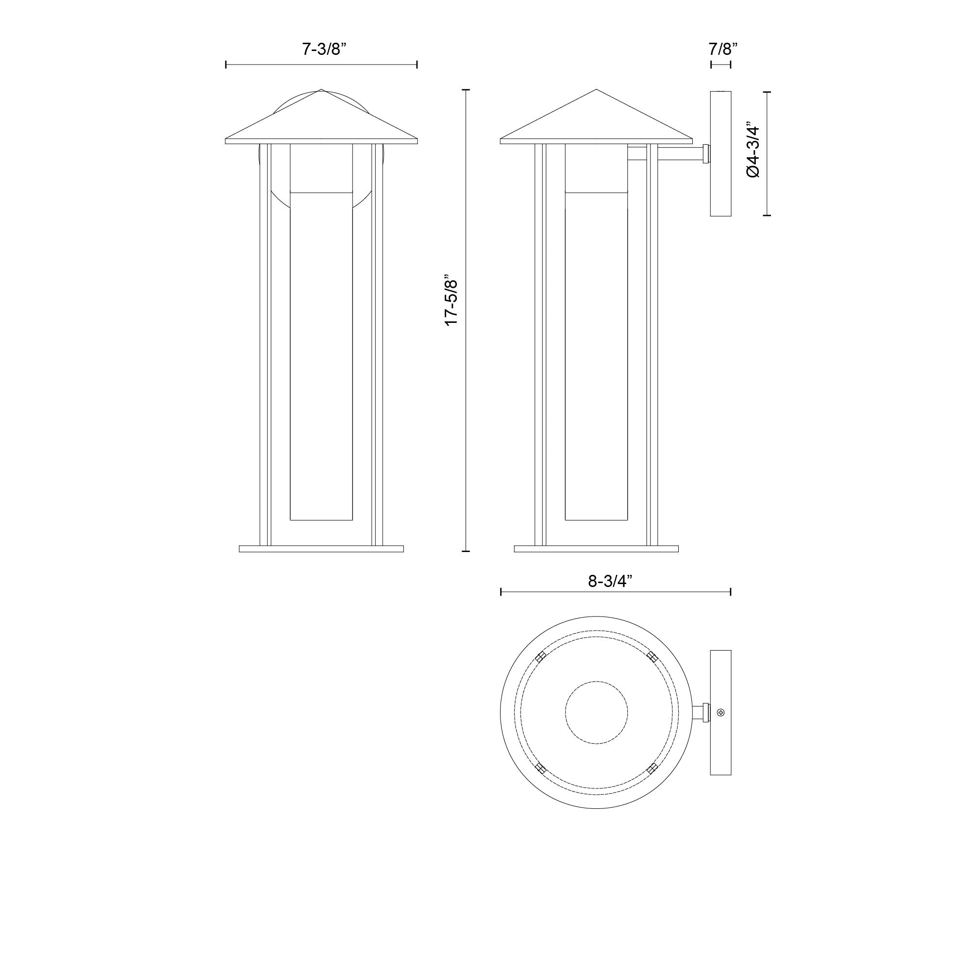 Tenko 18-in Bronze/Glossy Opal Glass 1 Light Exterior Wall