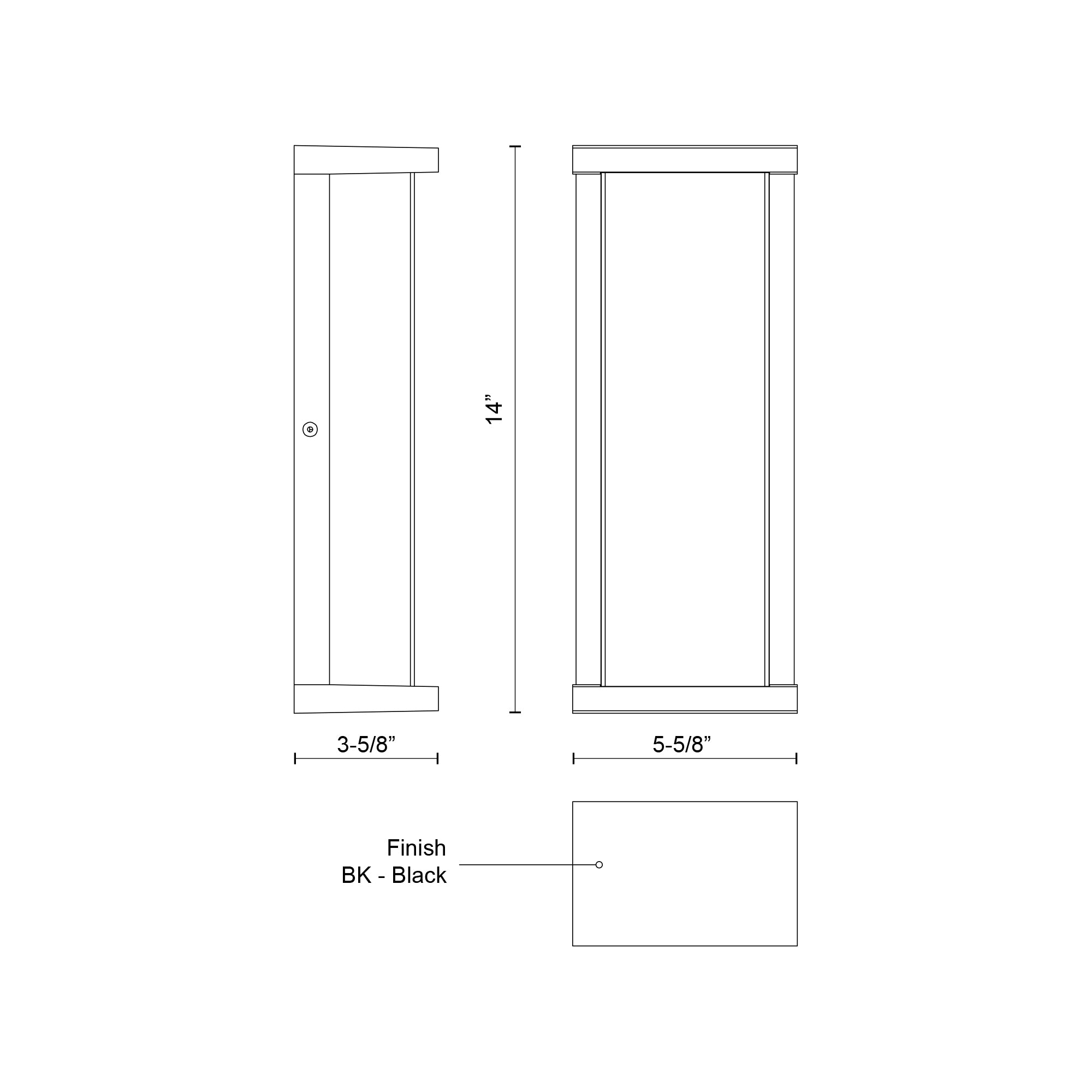 Bravo 14-in Black LED Exterior Wall Sconce