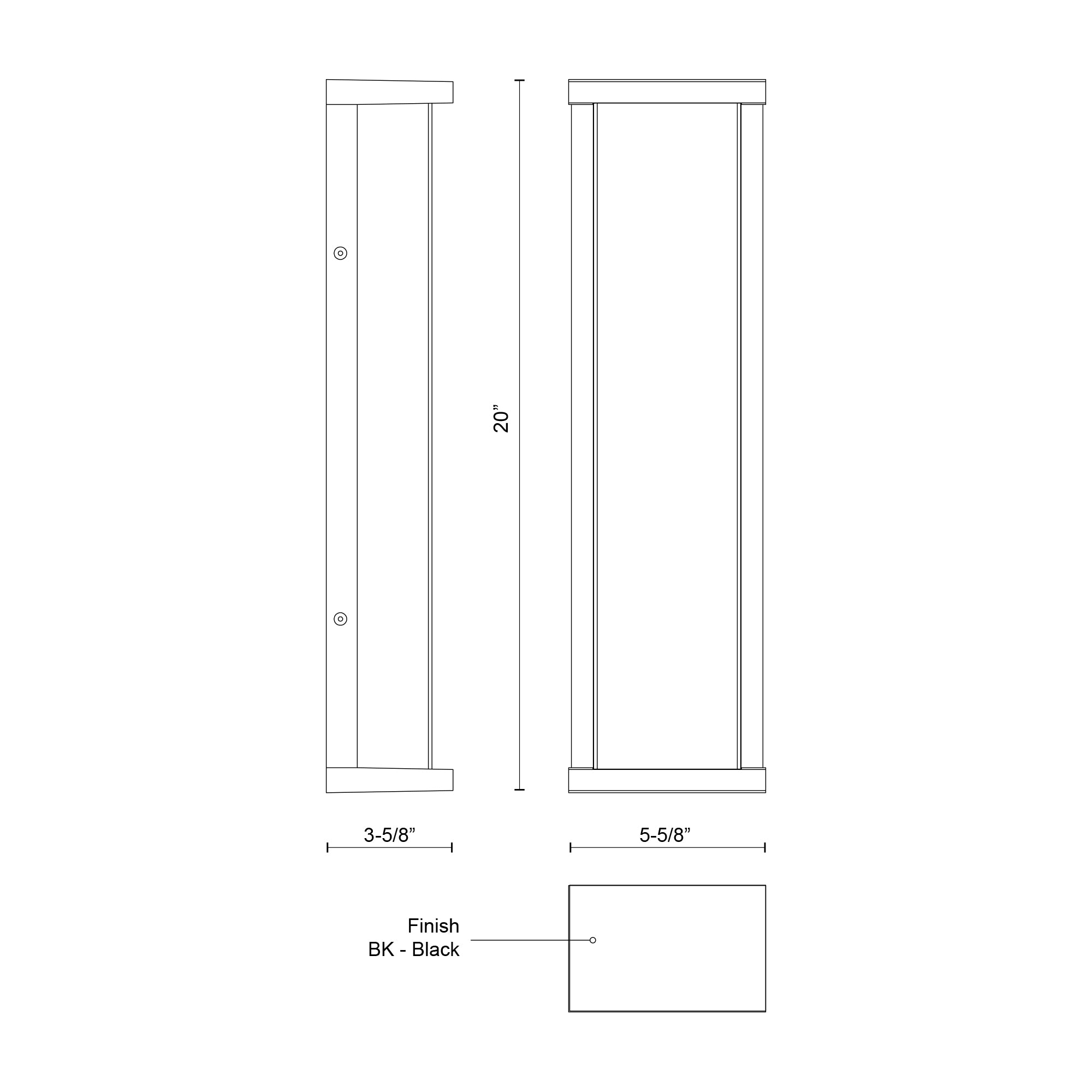 Bravo 20-in Black LED Exterior Wall Sconce