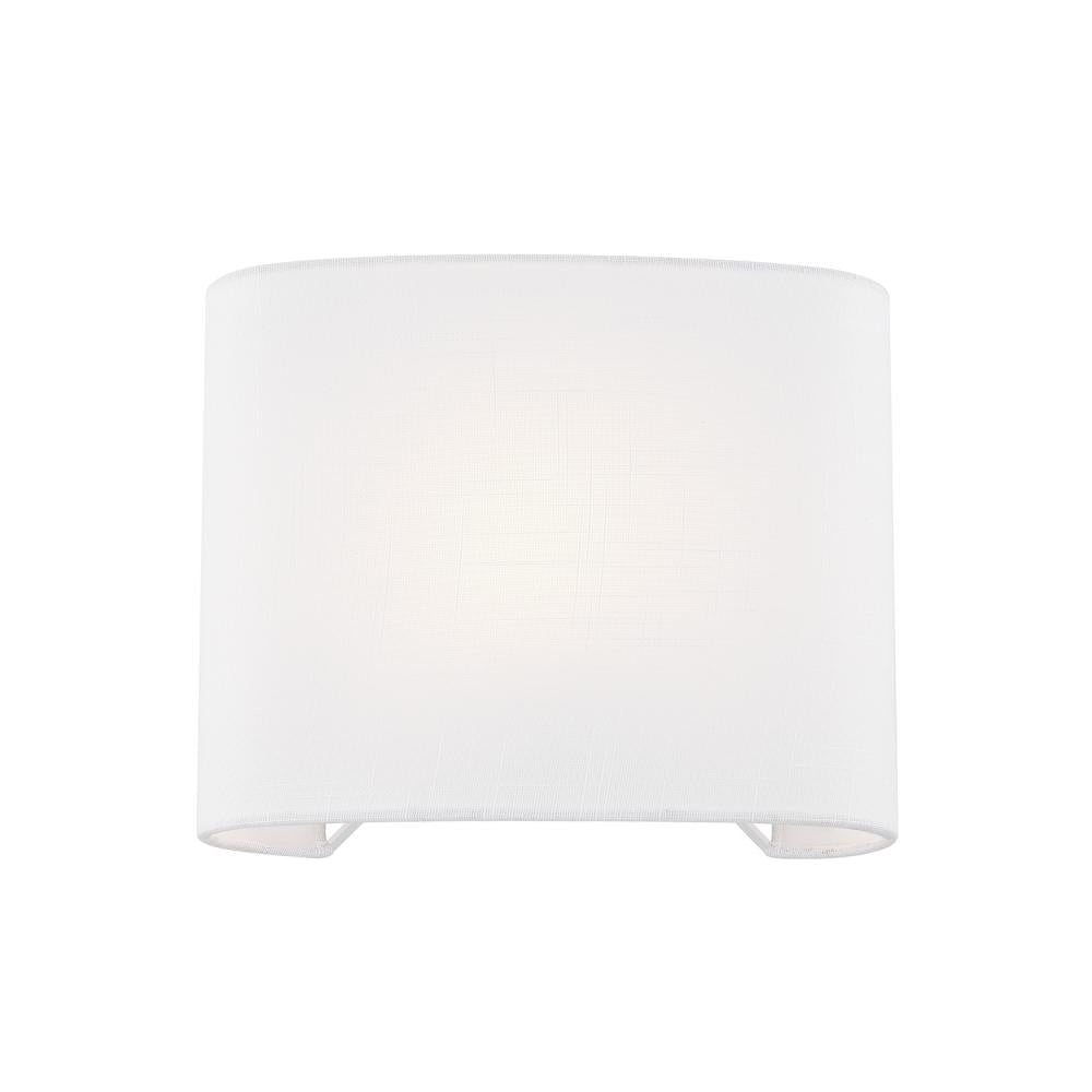 ADA Wide Oval Fabric Wall Sconce