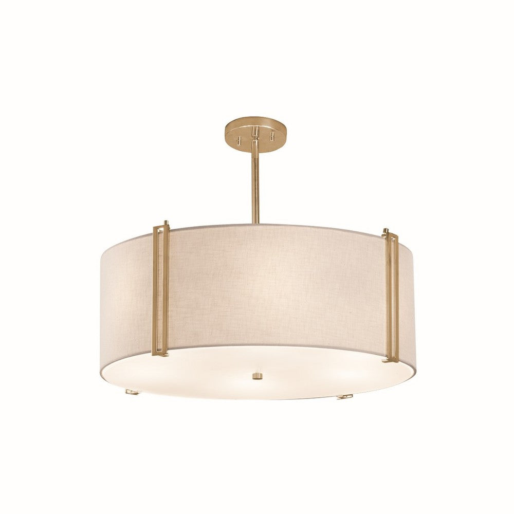 Justice Design Group REVEAL FAMILY FAB-9512-WHTE-BRSS Pendant - Brass