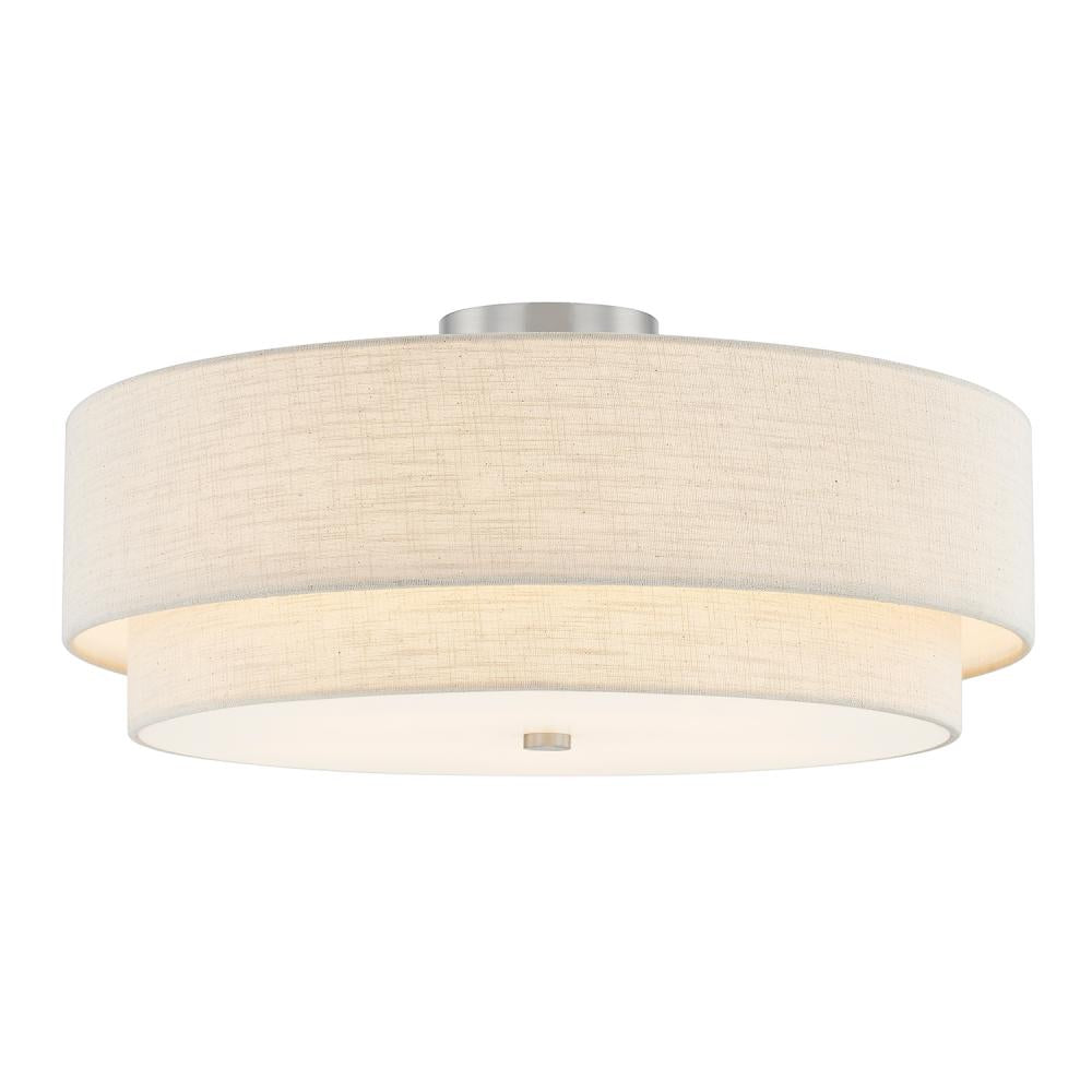 Classic 22" Tiered Drum Semi-Flush