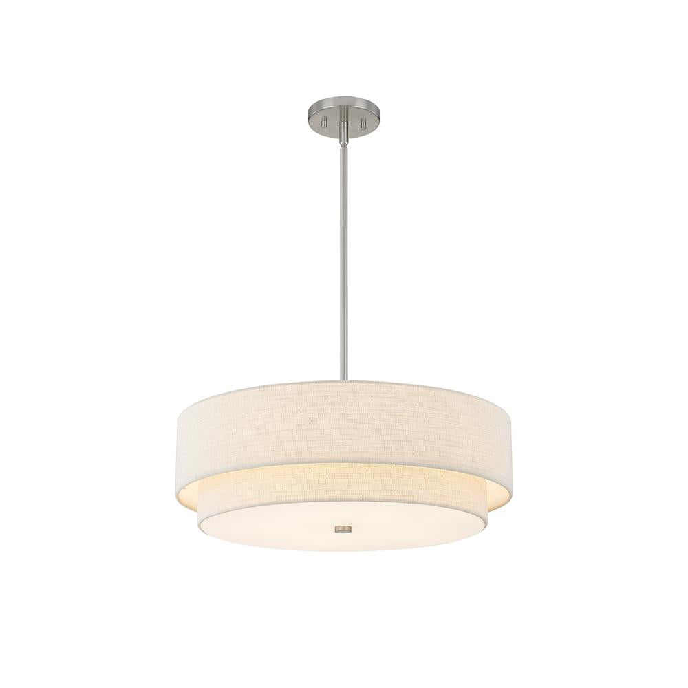 Justice Design Group CLASSIC FAB-9776-CREM-NCKL Pendant - Brushed Nickel Nckl