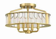 Crystorama Farris FAR-6000-AG – 16.5 Inch – 4 Light – Semi Flush Mount Light – Aged Brass – Dry Rated