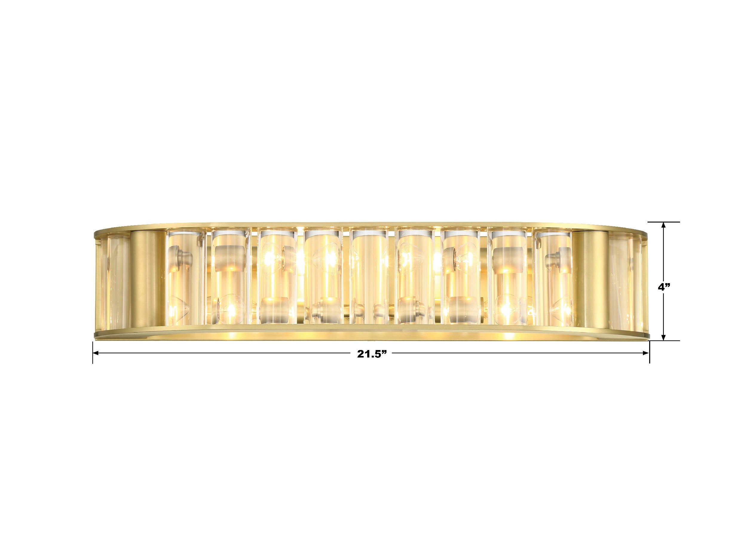 Crystorama Farris FAR-6005-AG – 21.5 Inch – 4 Light – Sconce – Aged Brass – Damp Rated