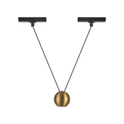 Faria Double 3-in Brushed Gold Trilo Track Pendant