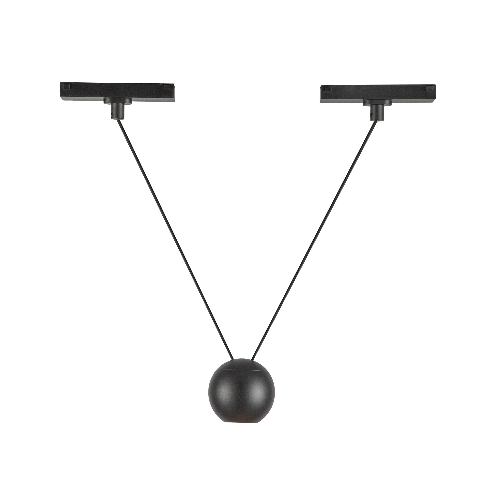 Faria Double 3-in Black Trilo Track Pendant
