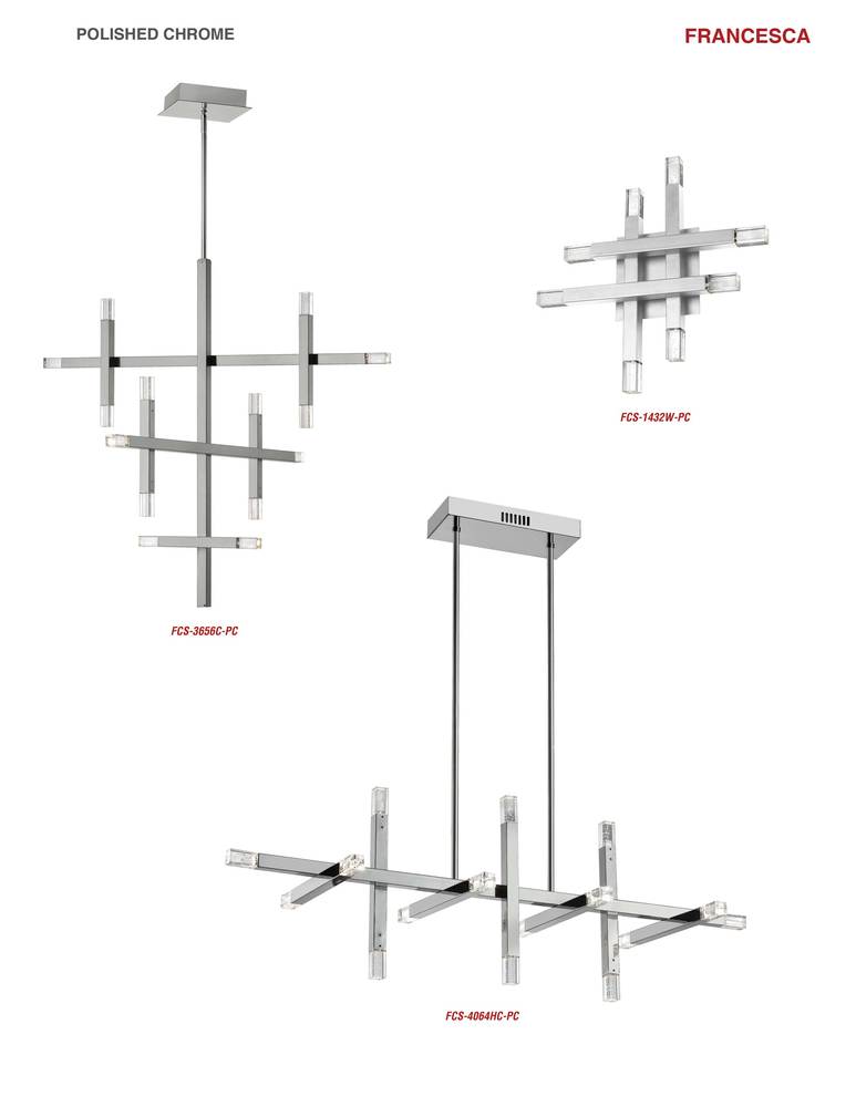 Dainolite FRANCESCA FCS-1432W-PC Sconce Contemporary - Polished Chrome