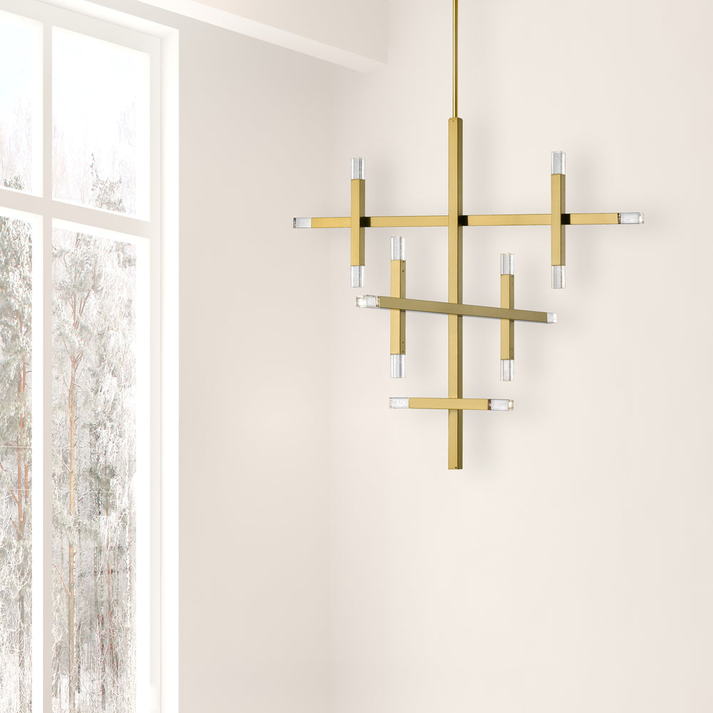 Dainolite FRANCESCA FCS-3656C-AGB Chandelier Contemporary - Aged Brass