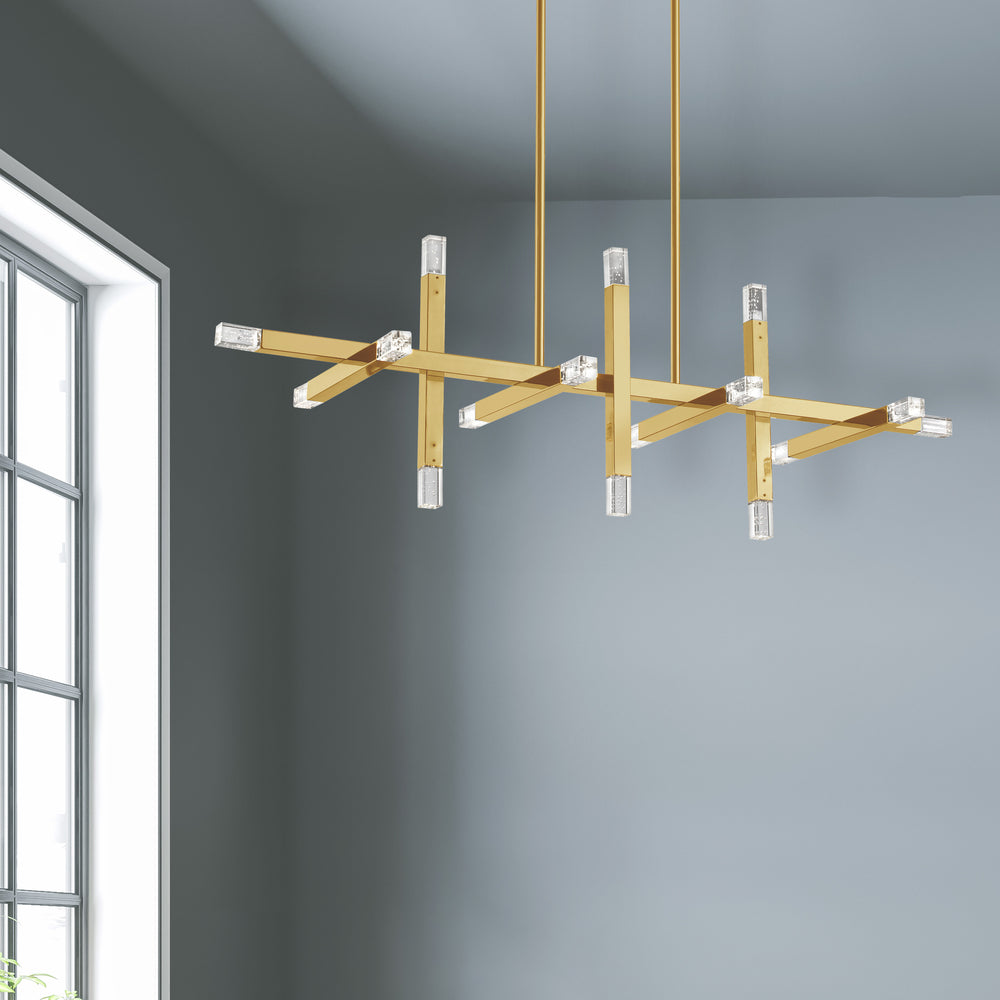 Dainolite FRANCESCA FCS-4064HC-AGB Chandelier Contemporary - Aged Brass