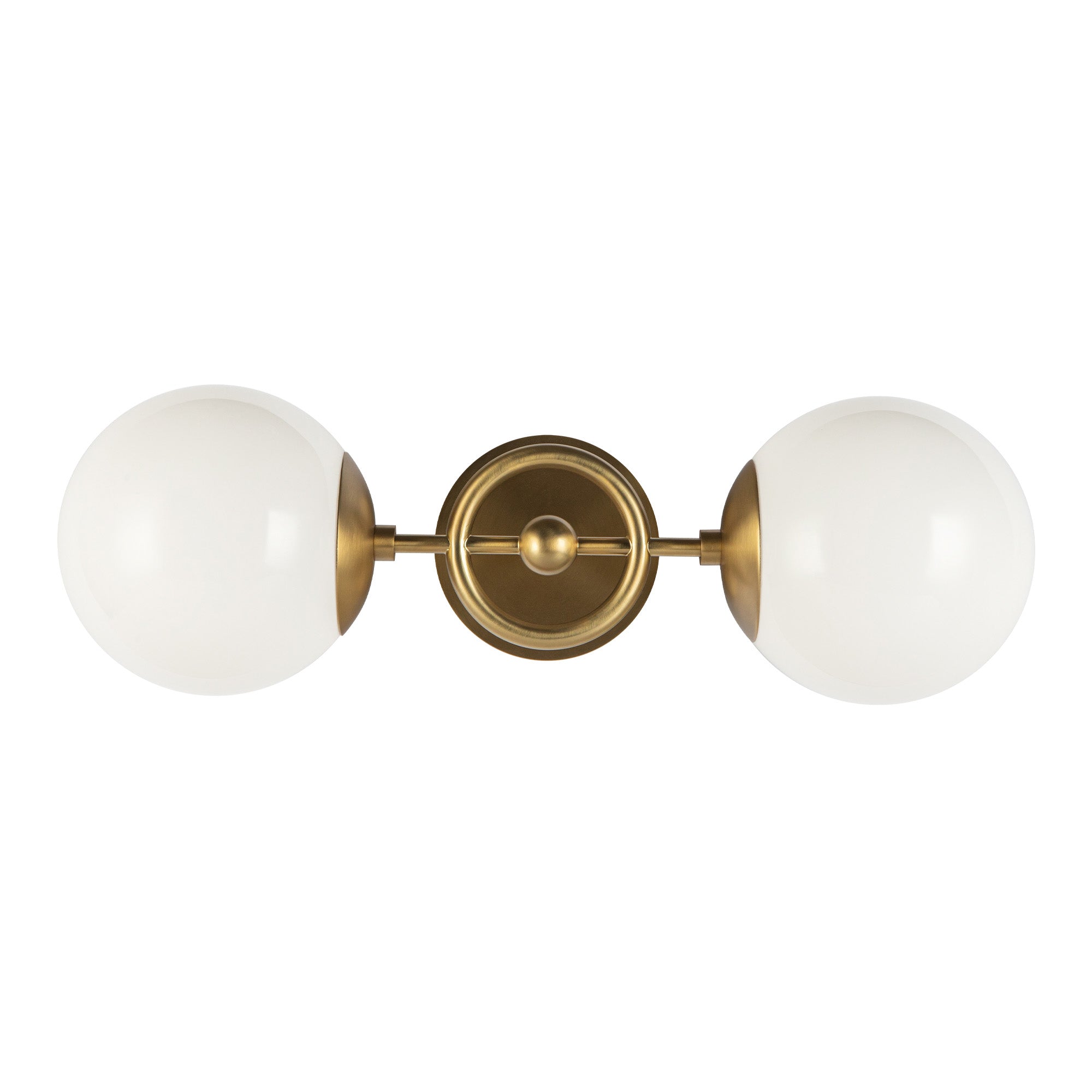 Fiore 18-in Brushed Gold/Glossy Opal Glass 2 Lights Wall Vanity