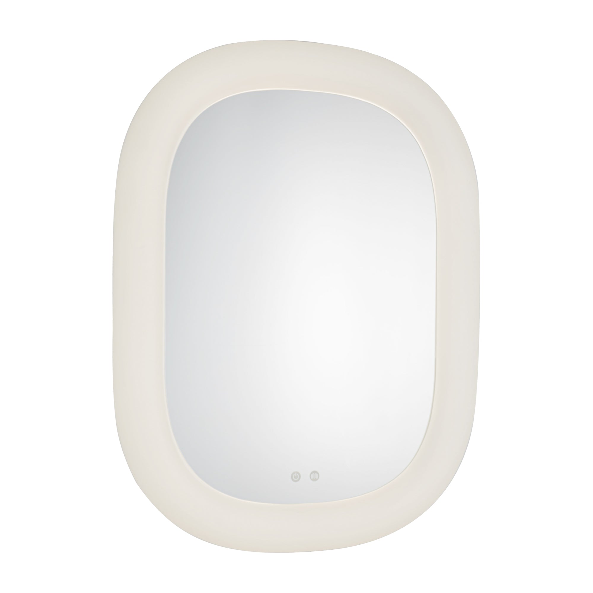 Float 37-in White LED Vanity Mirror