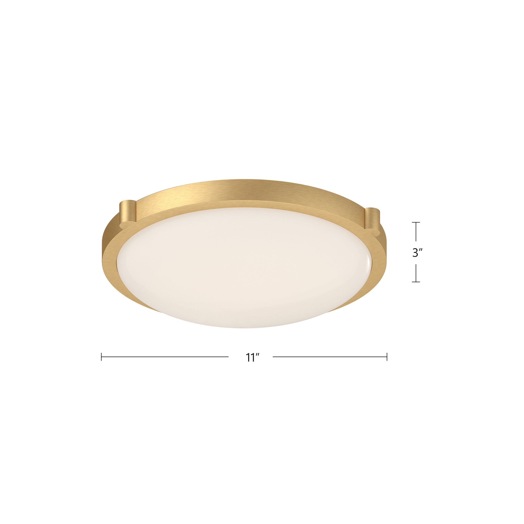 Floyd 13-in Brushed Gold LED Flush Mount