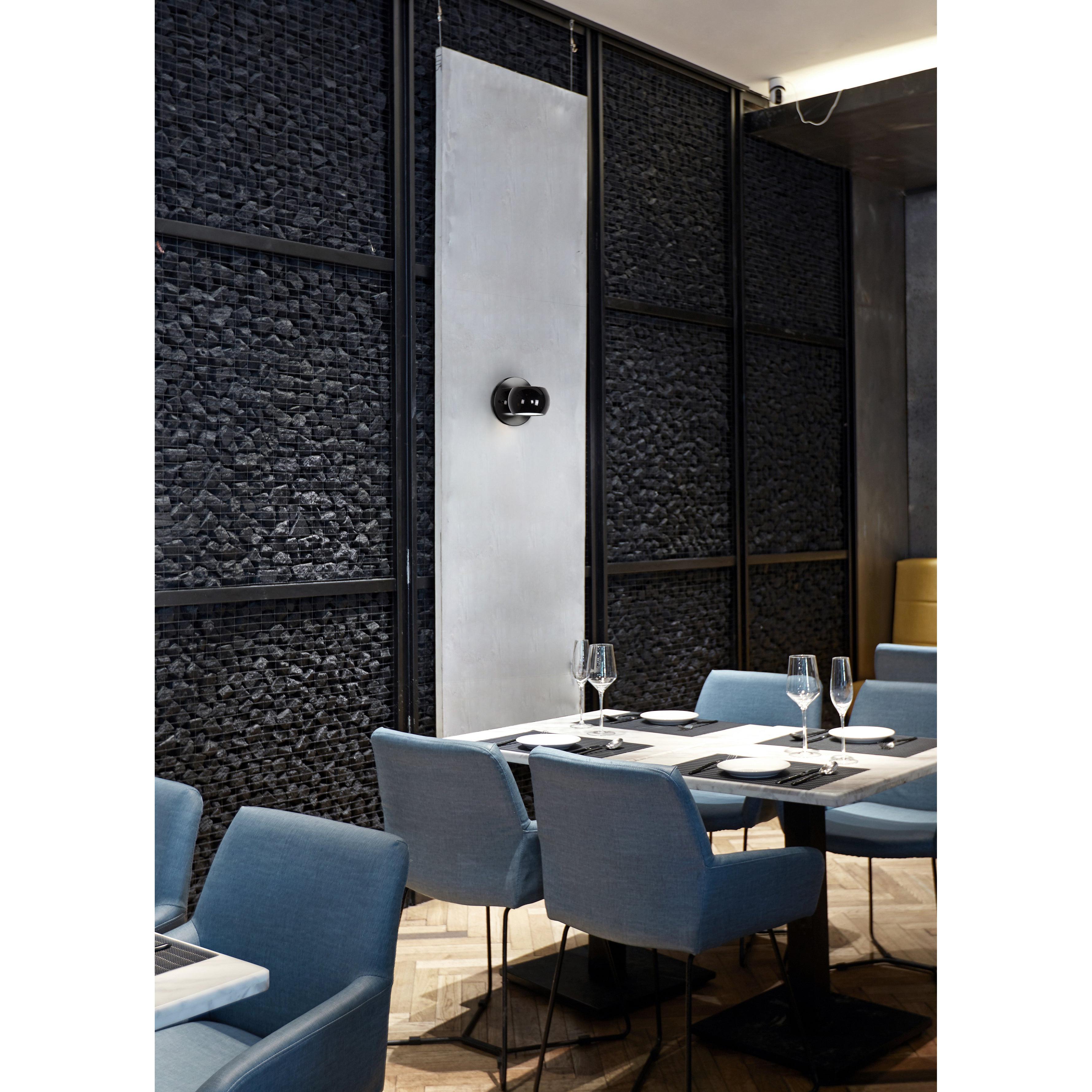 Flux 4-in Gloss Black LED Wall Sconce